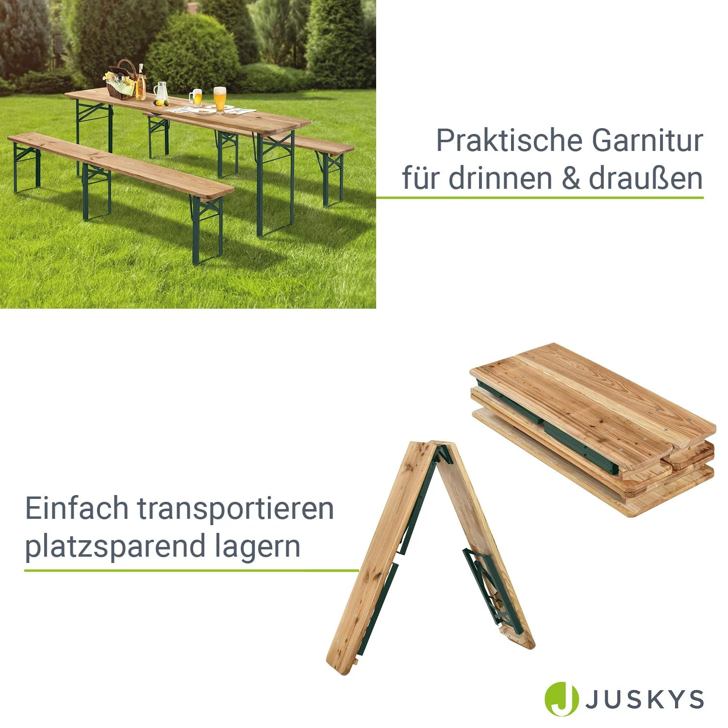 Amberg Klappbares Partymöbel-Set 2025, 180 x 74 x 74 cm