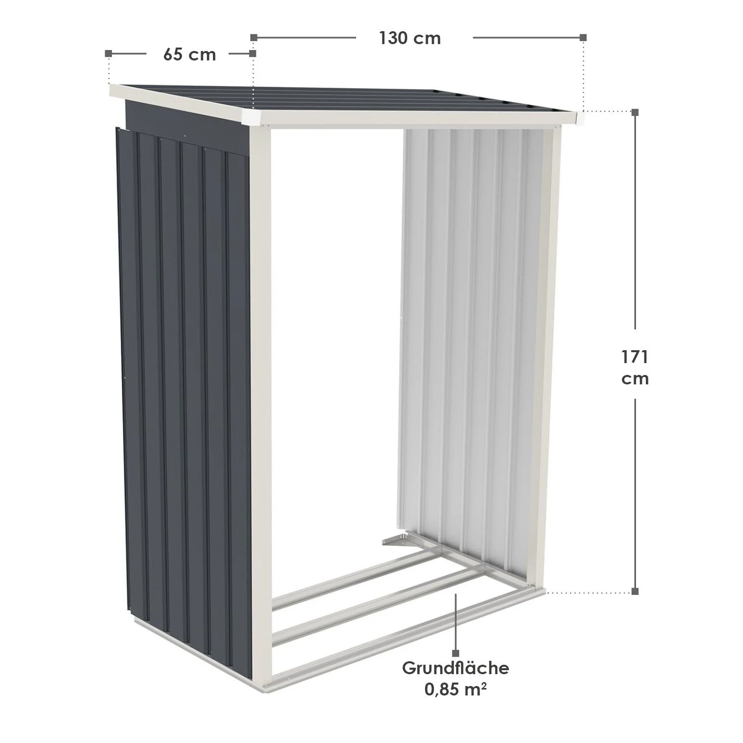 Abri de jardin métallique 2025 avec rangement pour bûches