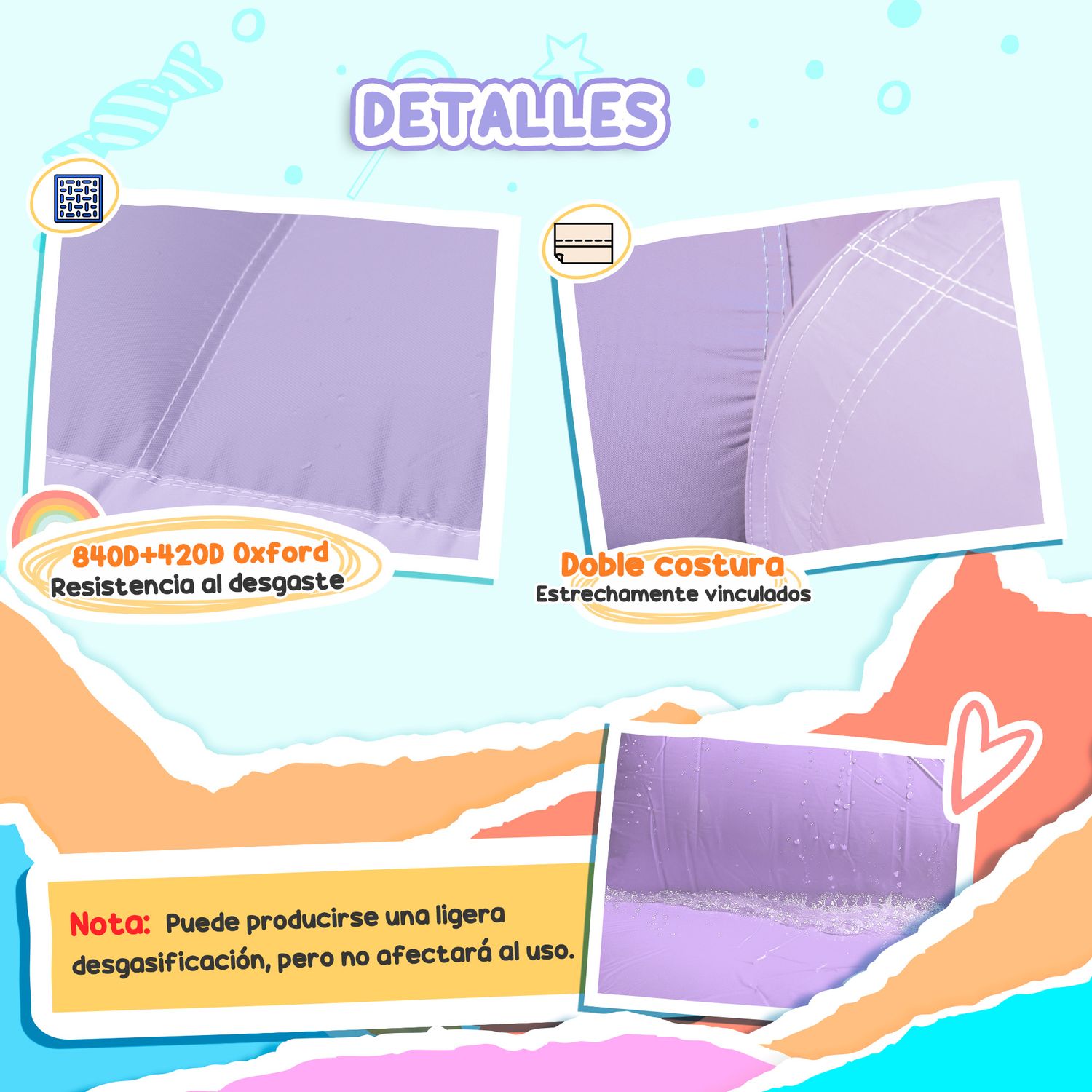 Aiyaplay Hüpfburg für Kinder mit mehrfarbigem Gebläse