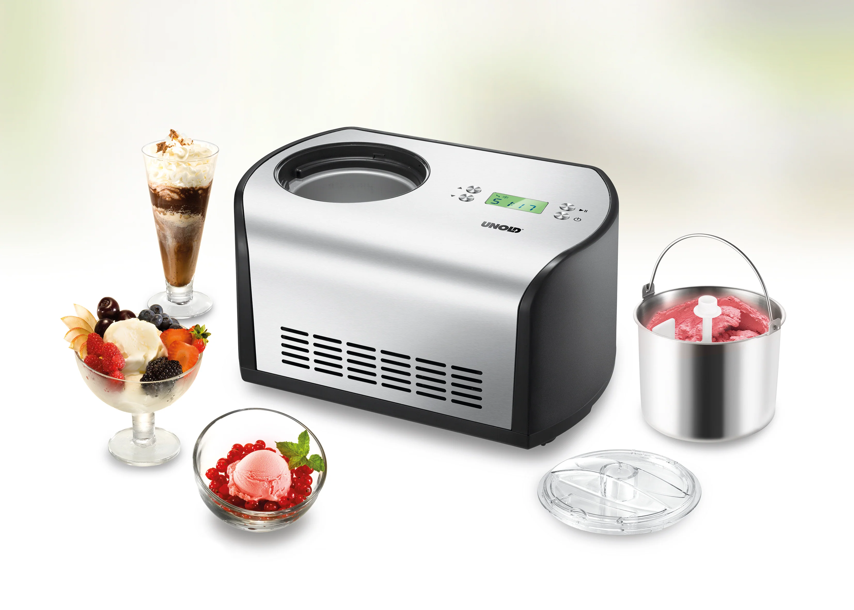 2025 One Sorbetmaschine mit Rezeptbuch, 1,2 l