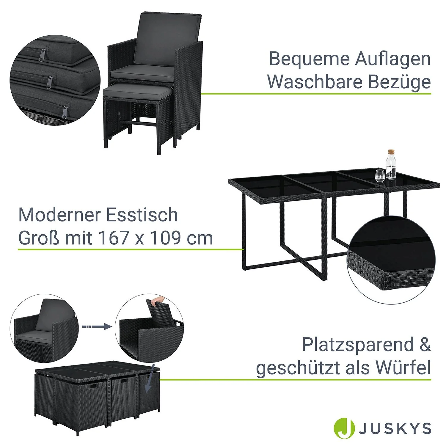 Ensemble de salon Baracoa L en polyrotin 2025