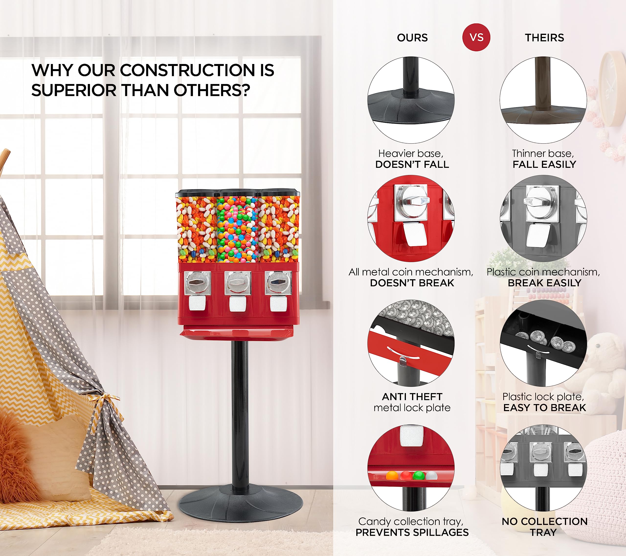 Distributeur automatique commercial avec conteneurs amovibles