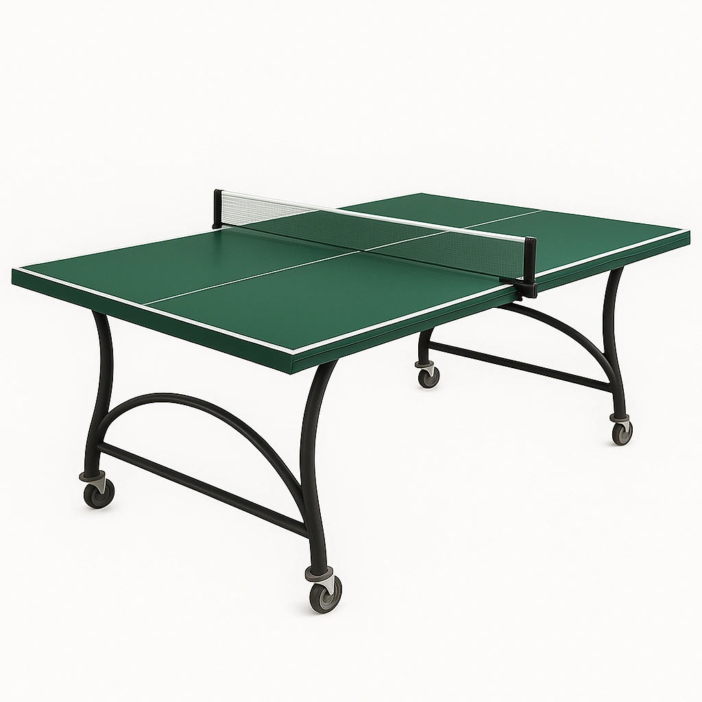 Table de ping-pong verte en acier pour intérieur et extérieur, 274 x 152,5 x 76 cm
