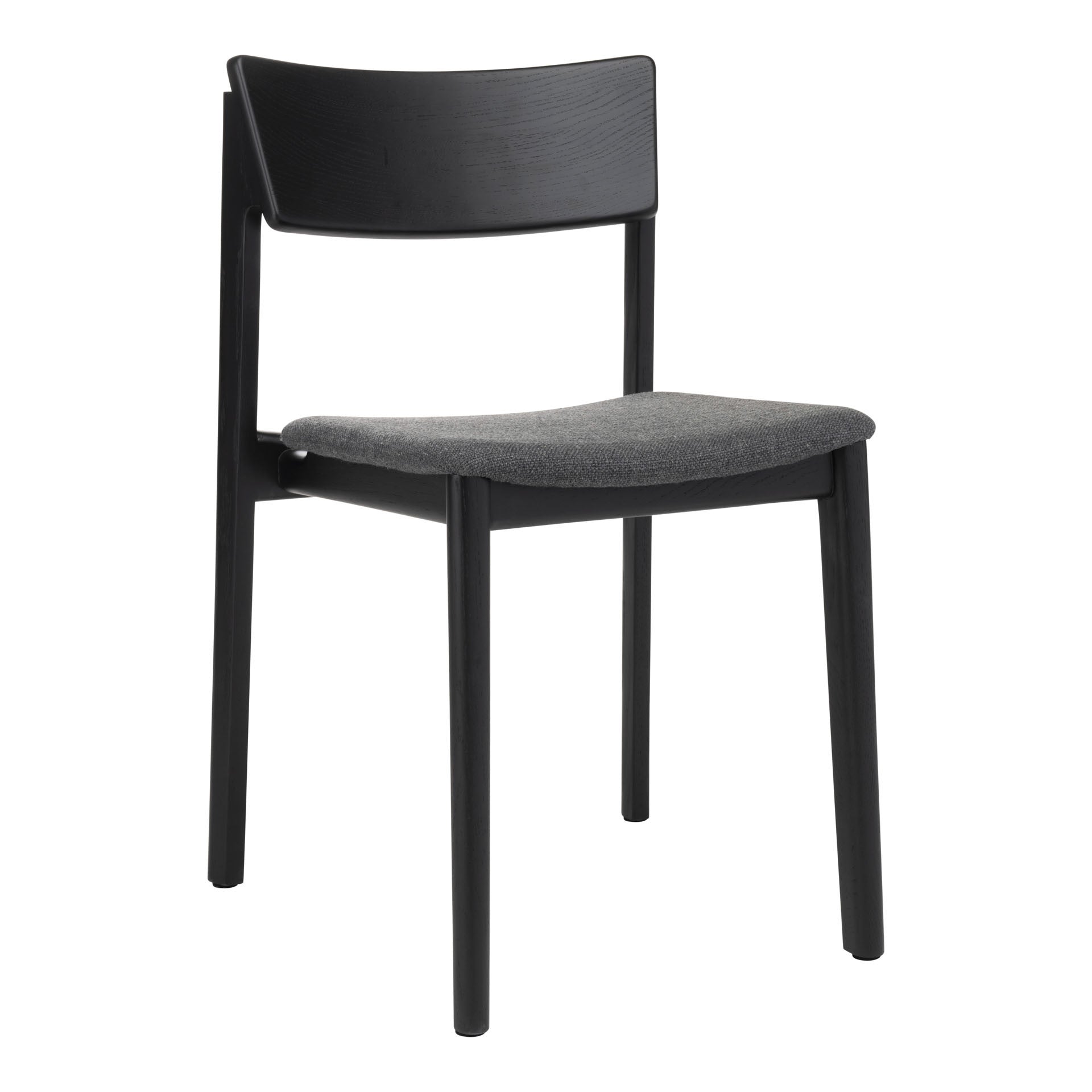 Silla de comedor Poise | Roble negro con tela
