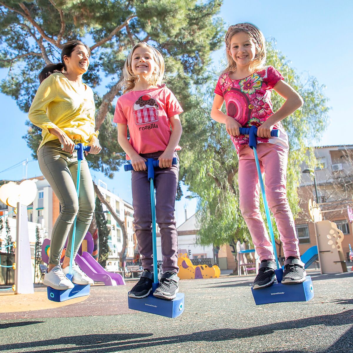 TPE-Gummi-Pogo-Jumper, 55 x 24 x 11 cm – Innovagoods. Blau