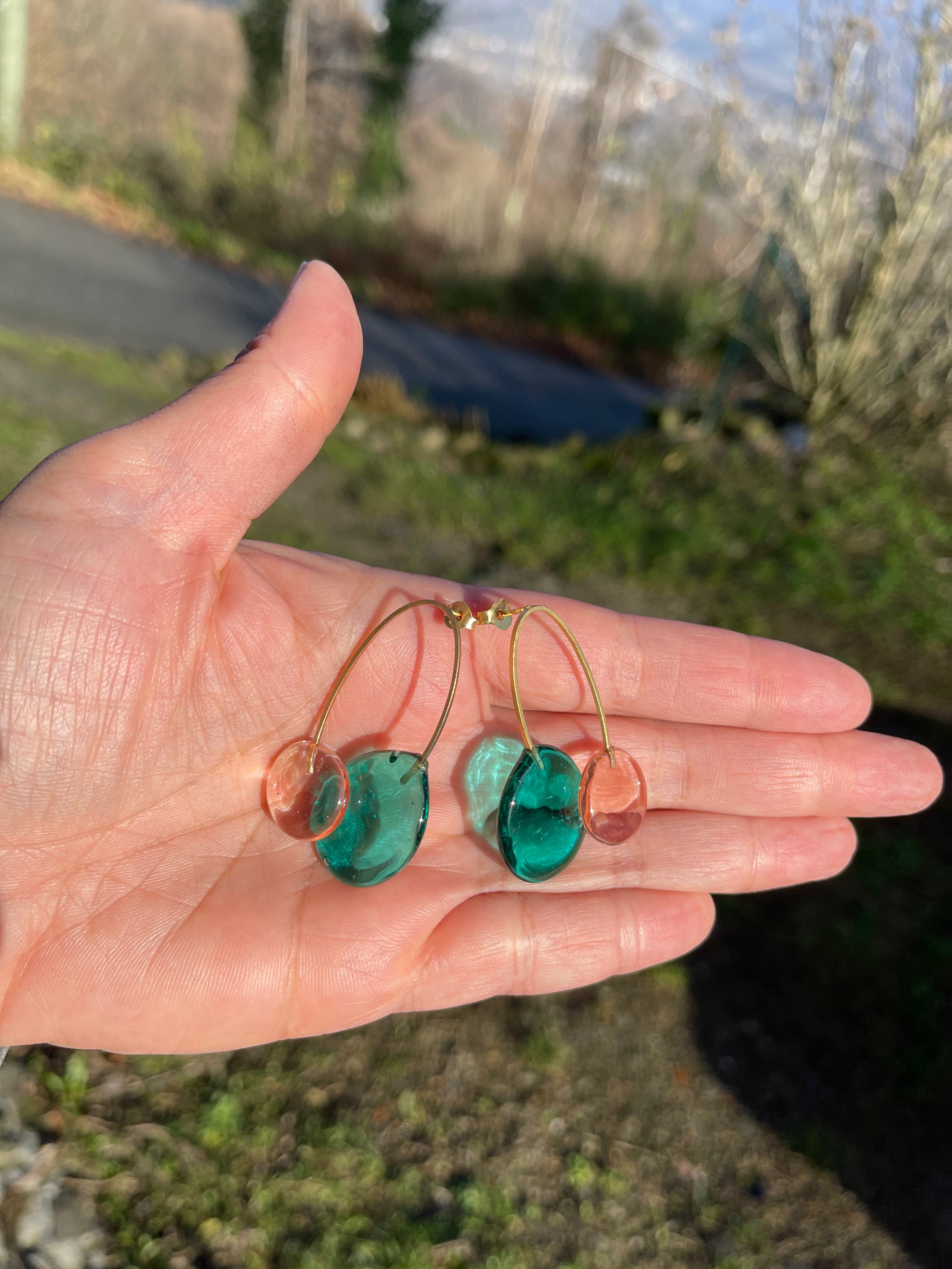 Elia earrings with Murano glass