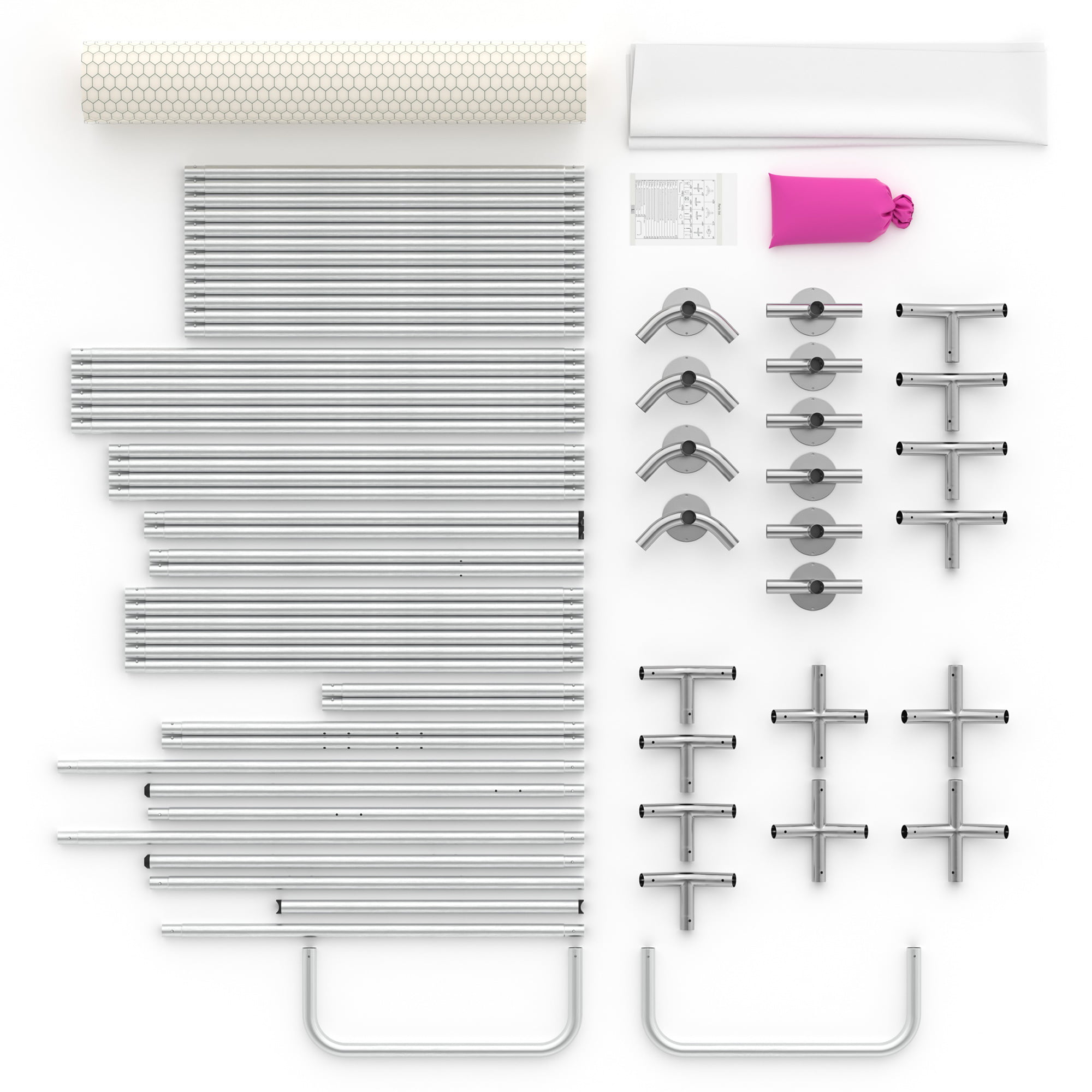 Großer Hühnerstall aus Metall für 16 Hühner, spiralförmiger Vogelkäfig, wasserdichte und UV-beständige Abdeckung für den Außeneinsatz im Garten oder auf dem Bauernhof