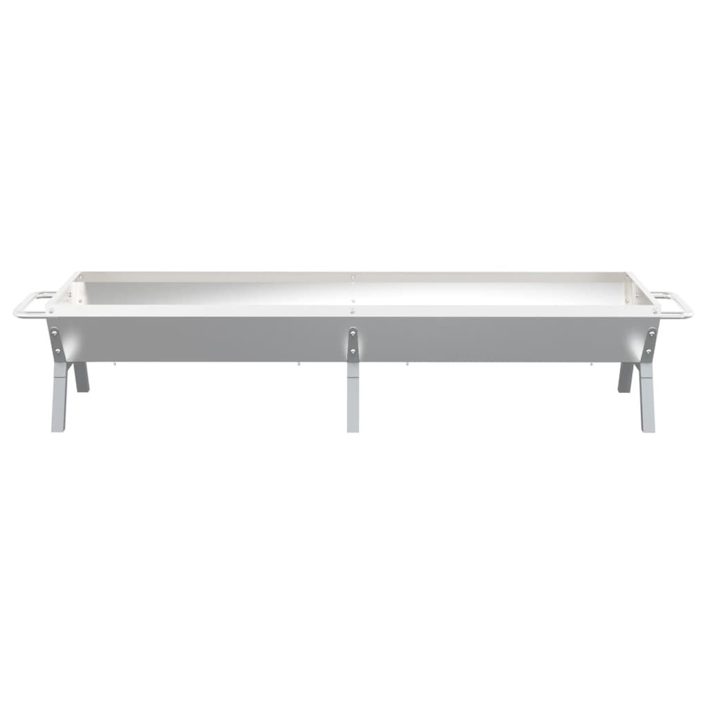 Grillplatte aus Edelstahl, Silber, 158 x 42 x 31 cm, Vidaxl