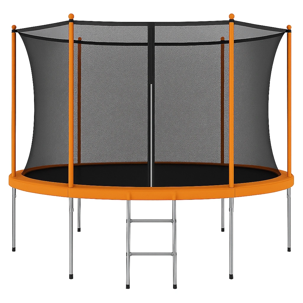 Trampoline rond orange 305x250 pour usage extérieur - bHmuOysf18Md