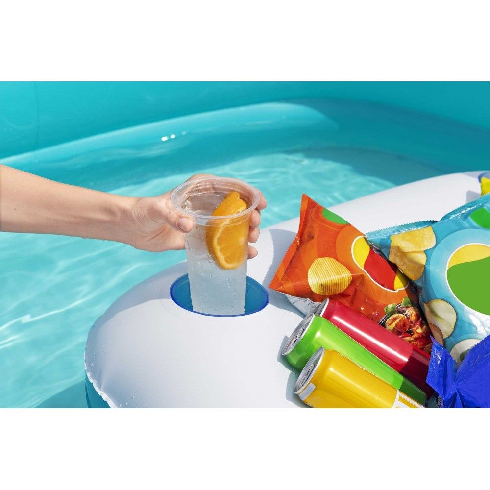 Bestway aufblasbarer Swimmingpool mit Schwimmtisch 218x218x48 +6 Jahre Garten 54446
