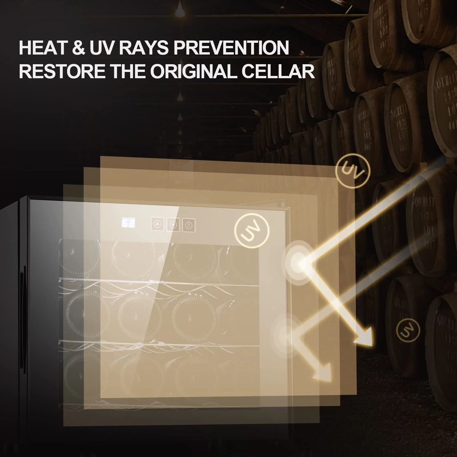 JINJUNYE Weinkühlschrank 2025. Kompakter Weinkühlschrank für 12 Flaschen. Mini-Weinkühlschrank für die Arbeitsplatte mit Temperaturregelung. Freistehender Weinkühlschrank mit Glastür für Zuhause, Büro und Bar. Geschenkidee für Männer