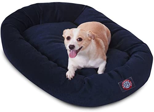 Majestic Pet Villa Bagel Hundeseng | Beroligende donutformet seng, flere størrelser og farver