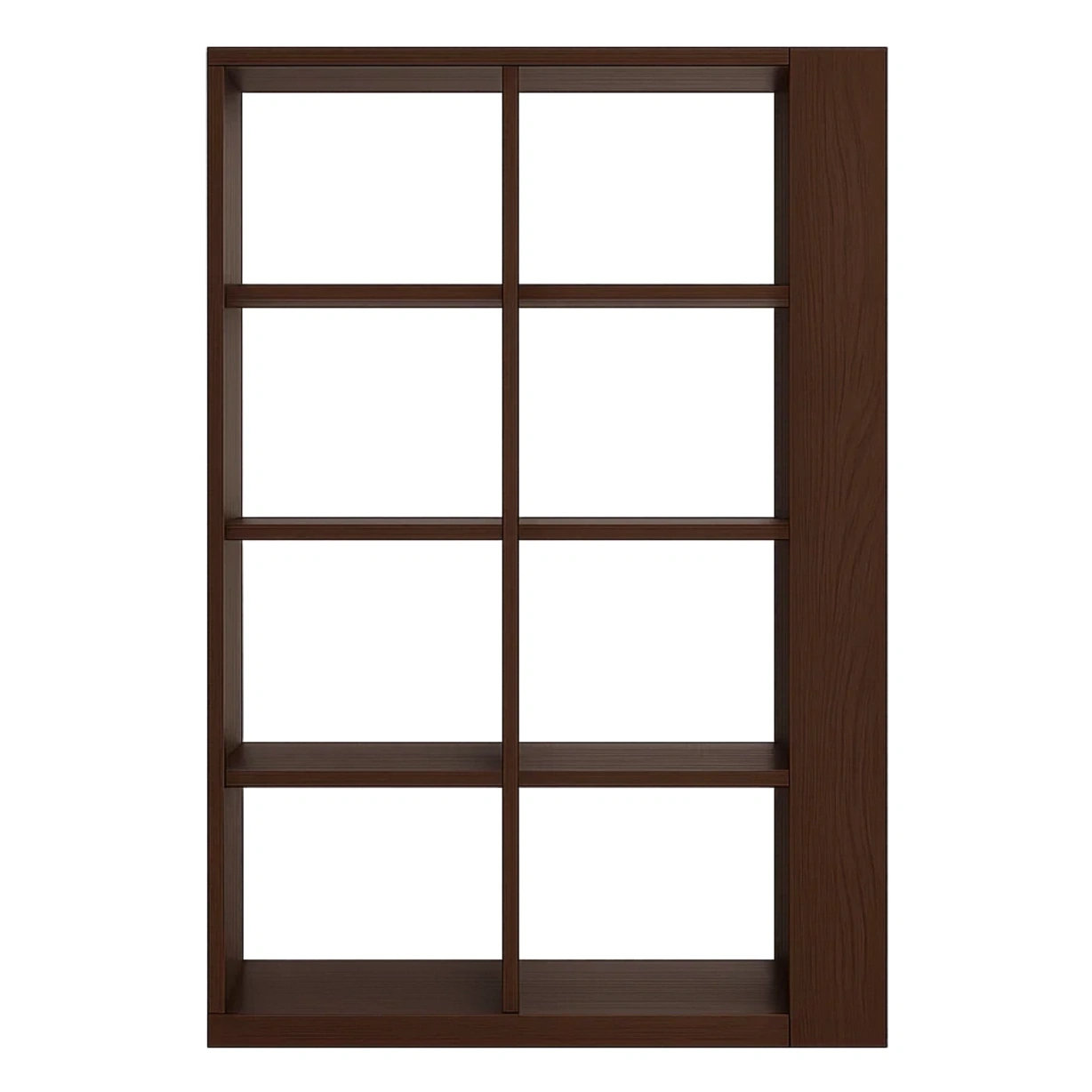 Bibliothèque ouverte, 8 compartiments, panneaux de particules, marron foncé, montage requis, pour usage intérieur, 80 x 30 x 150 cm - J25ECUjrFXru