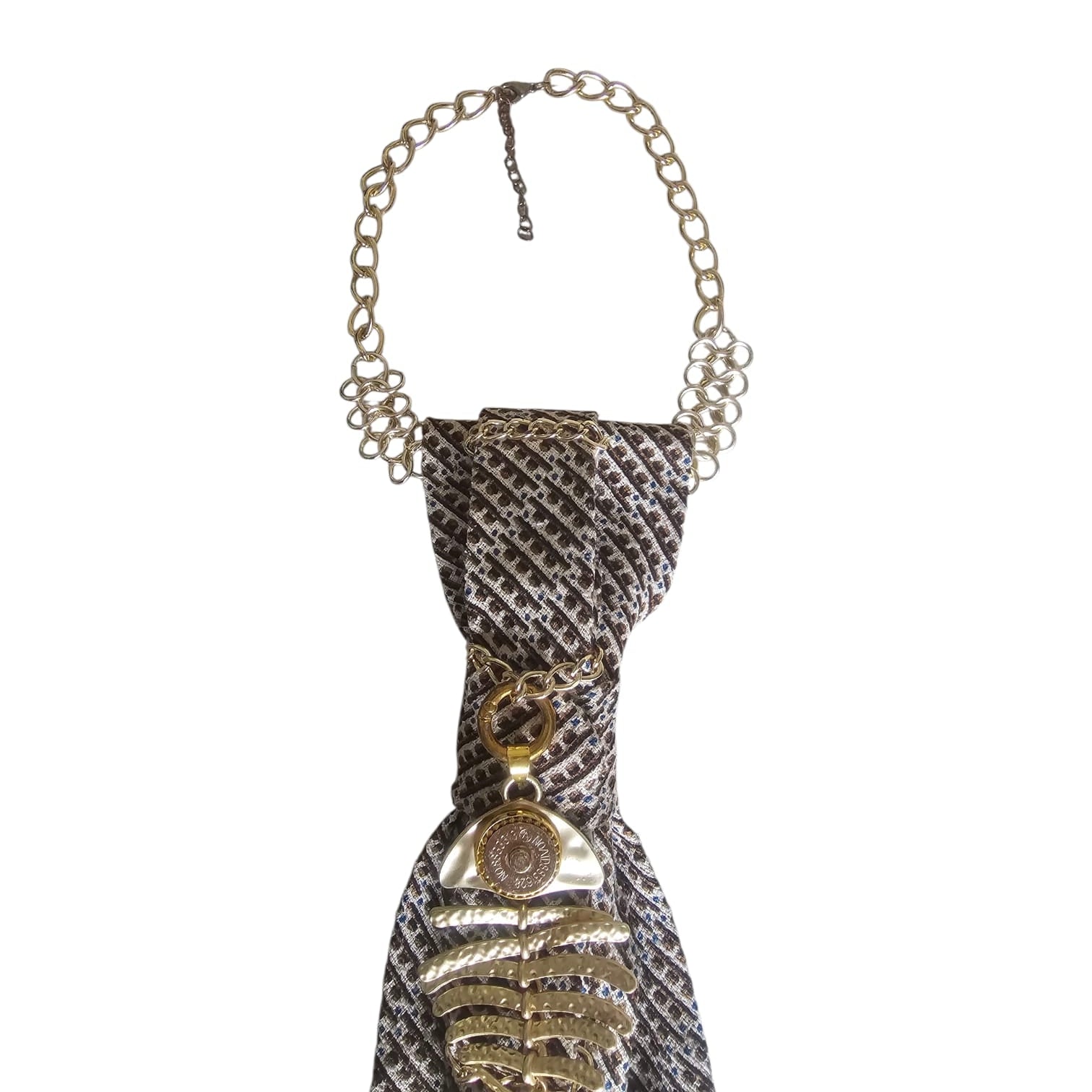 Fish Gold 4-in-1 Jeweled Tie