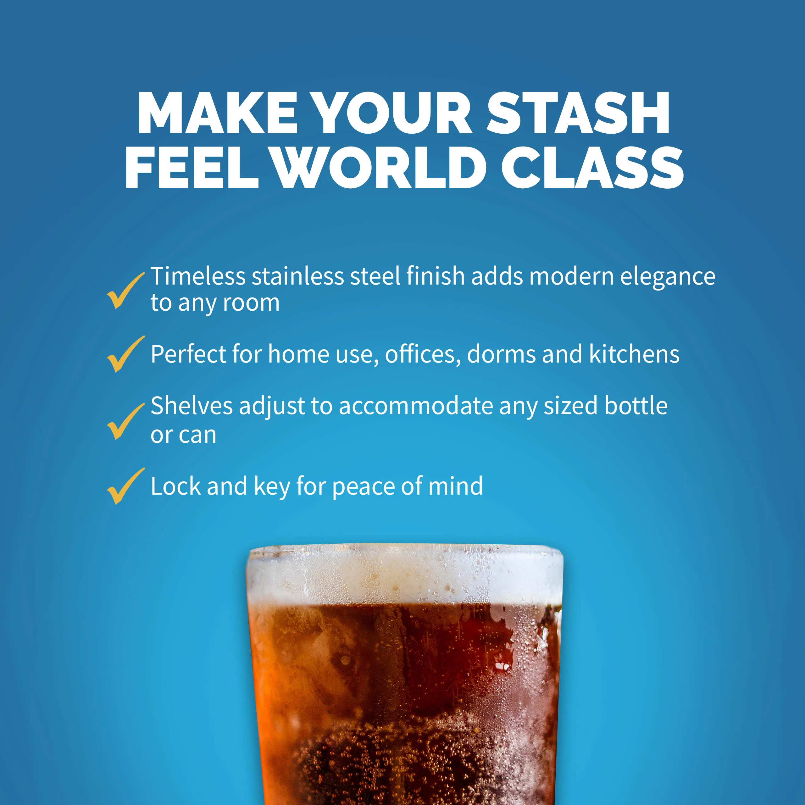 Réfrigérateur à boissons Newair® pose libre noir 2025 - 126 canettes - 18,8