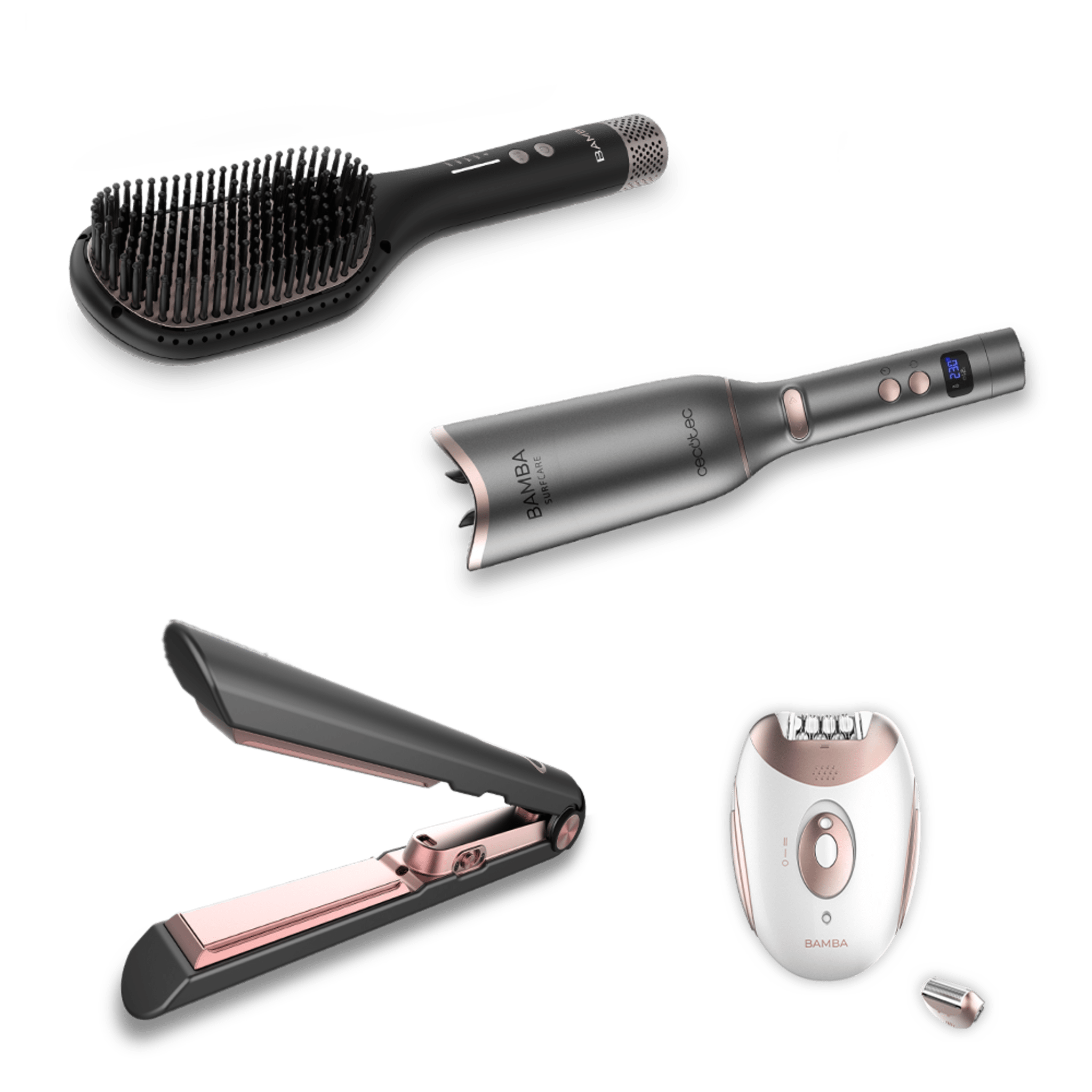 Set mit Bamba InstantCare AirFlow + Bamba RitualCare Liberty + Bamba Surfcare 850 Magic Waves Vision + Bamba SkinCare Depil-action