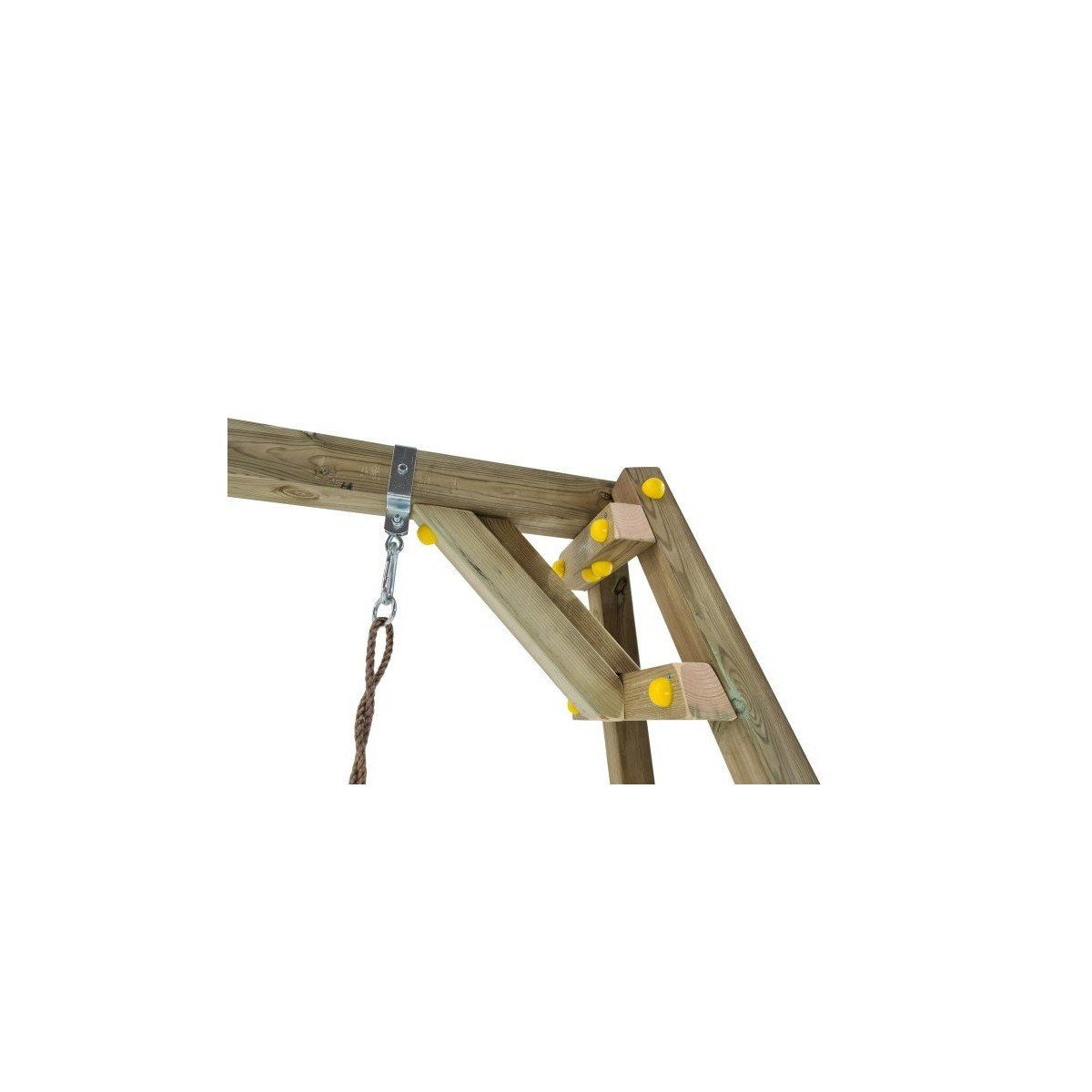 Masgames Xylo XL Firkantet Træ Dobbeltgynge + Babysæde