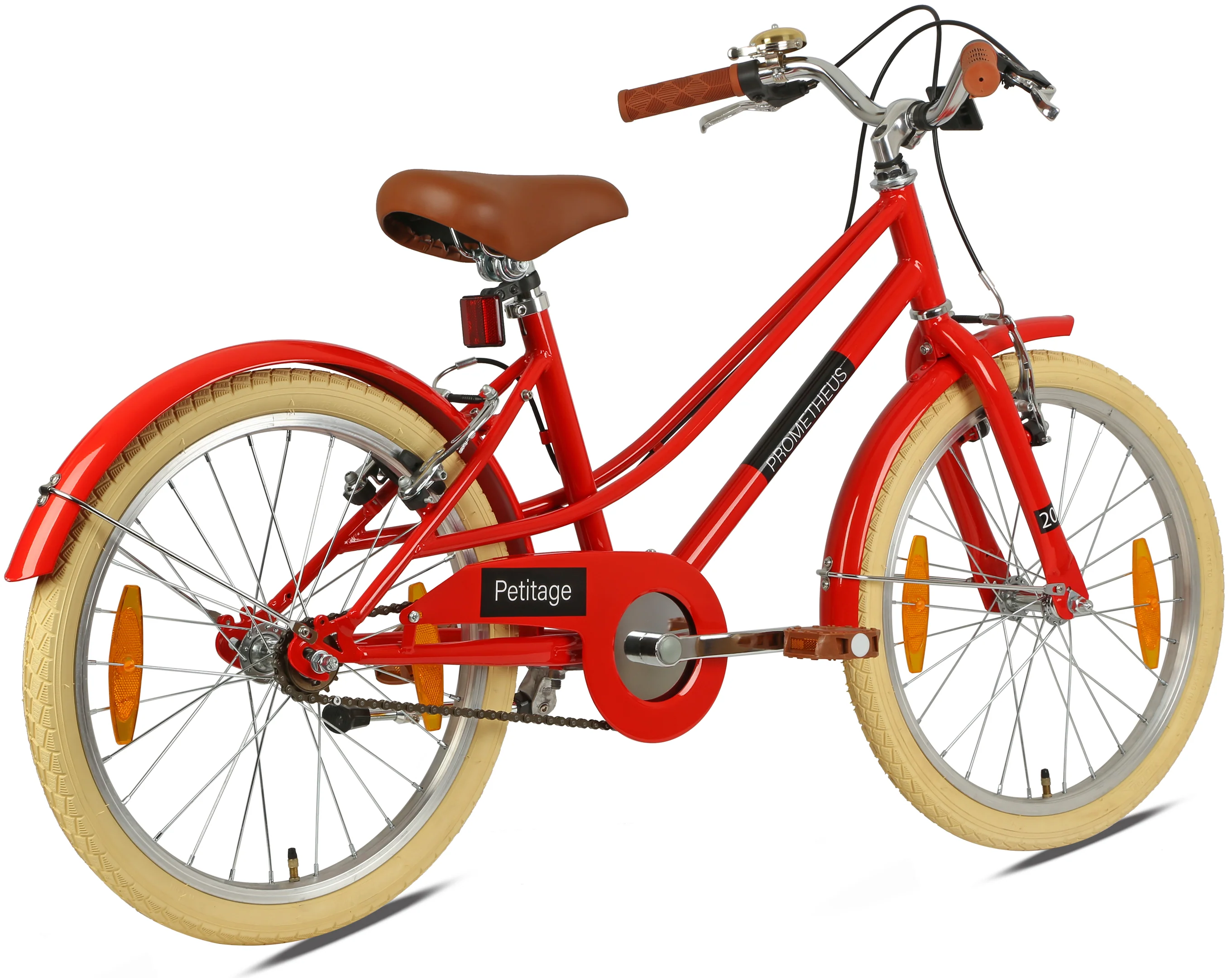 2025 Retro 20-Zoll Kinderfahrrad. Rot. Ab 6-7 Jahren.