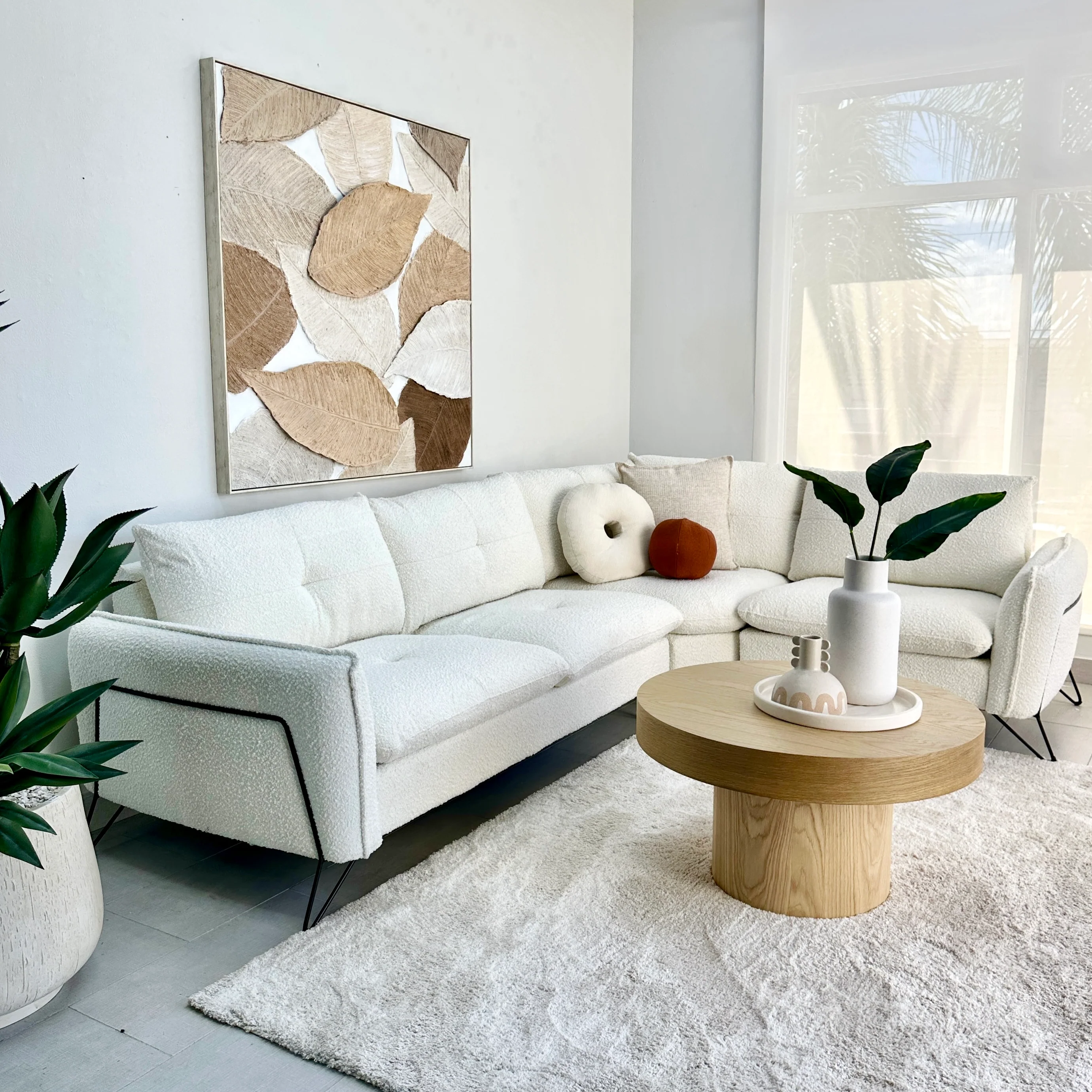 Cami Hvid Hjørnesofa Højre Side