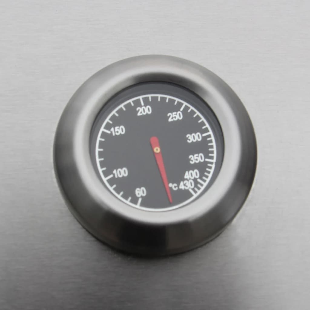 Vidaxl 6+1-Brenner-Gasgrill, Schwarz und Silber