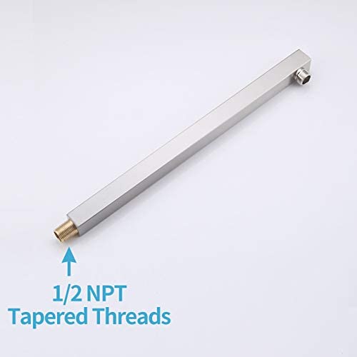 KES Schwarze Duscharmatur mit Duschventil und Regenduschkopf