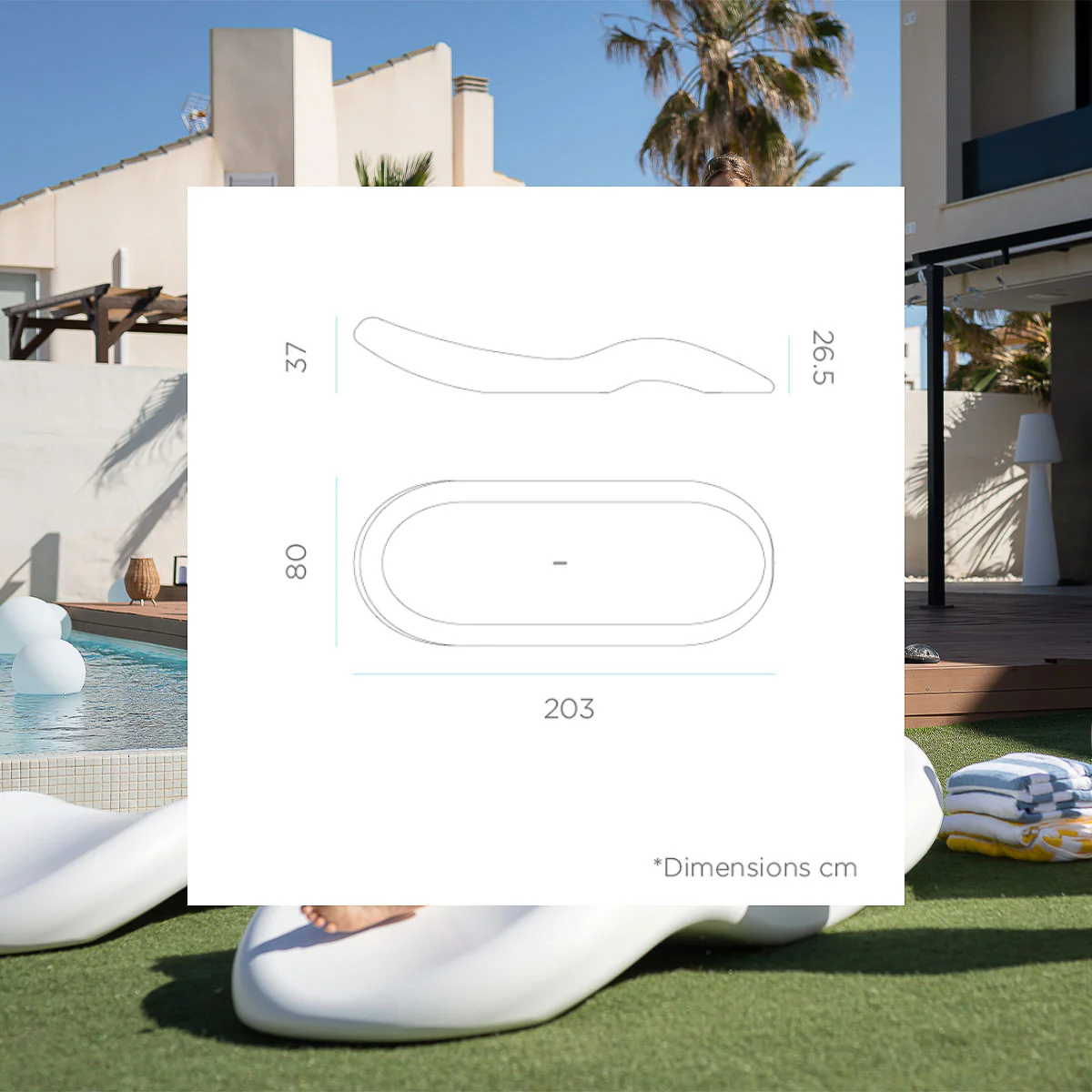 Rasa Sonnenliege für Schwimmbäder, Hotels und Strandclubs