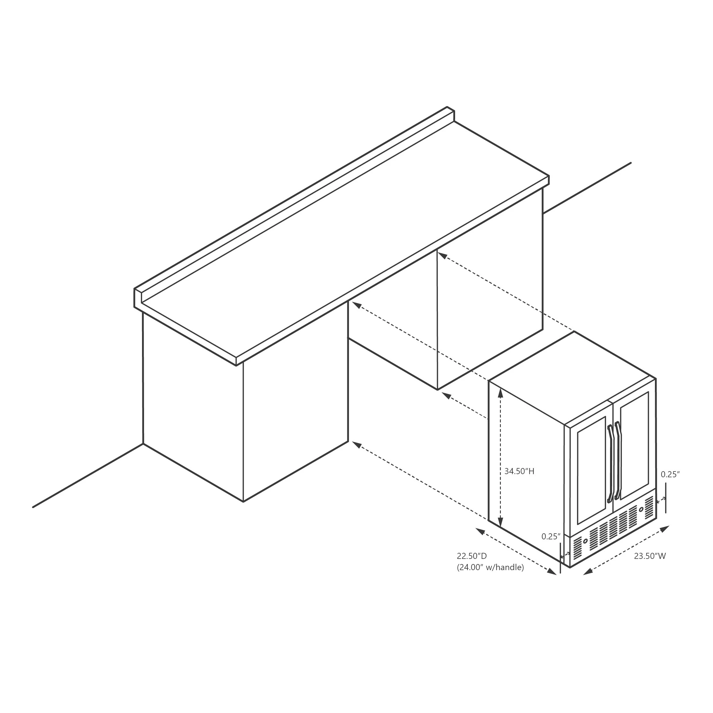 2025 Newair® Indbygget køleskab med dobbelt zone – 60 dåser og 18 flasker – 24