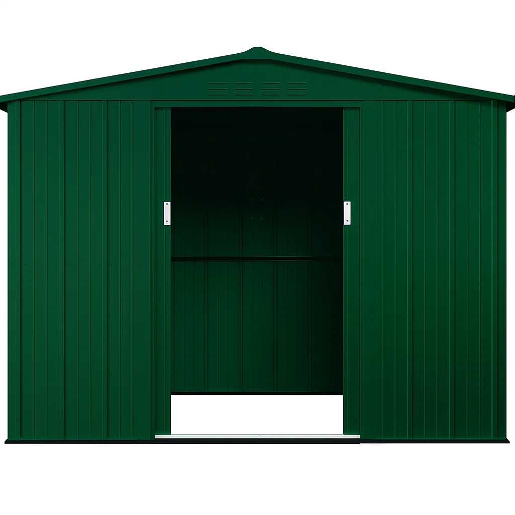 Abri de jardin en acier galvanisé vert, 5,2 m² - znGSdze142ty