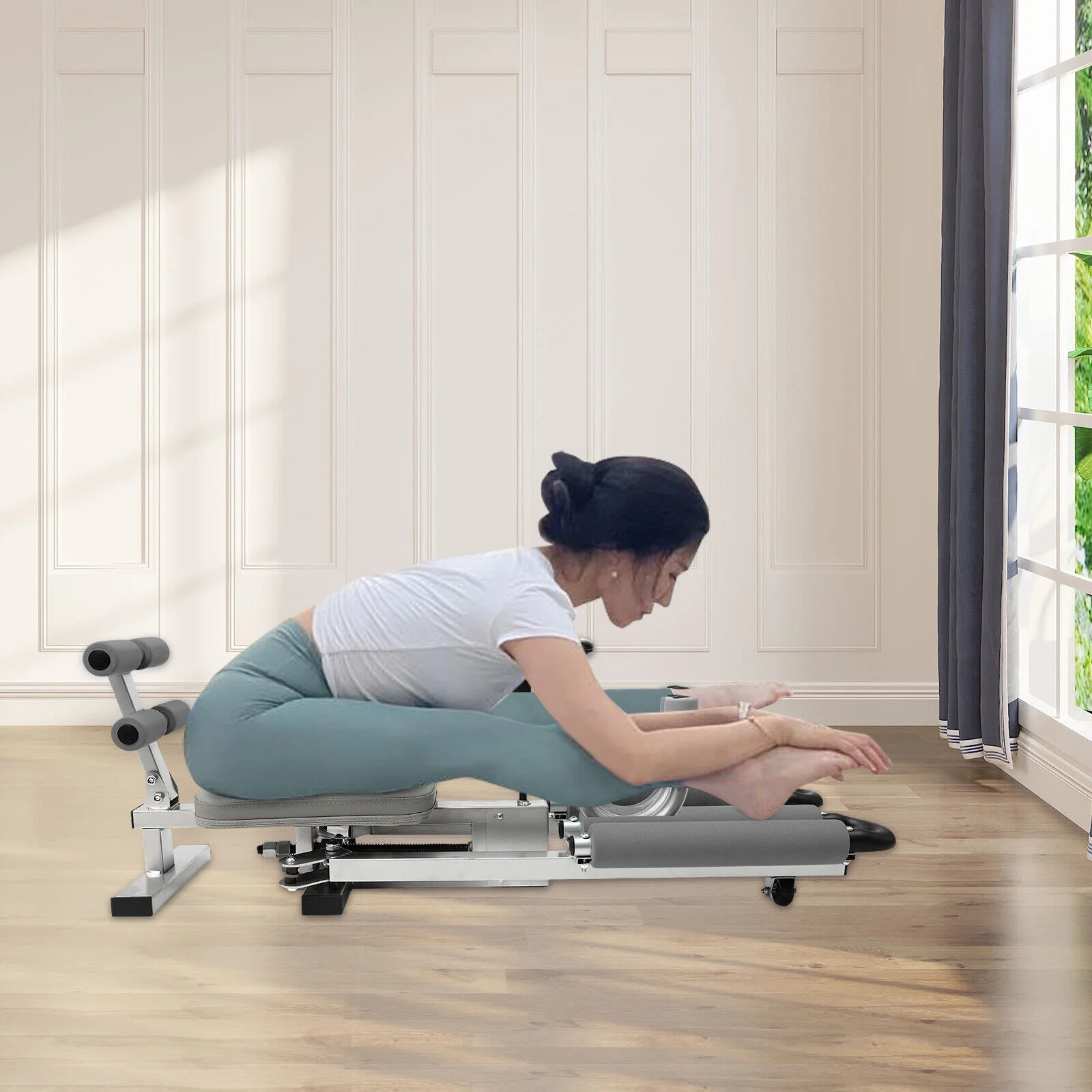 Miu Meow Professionelle Beinstreckmaschine (149 kg). Robustes Gerät zur Verbesserung der Flexibilität. Trainingsgerät für Ausfallschritte. Ideal für Yoga und Heim-Fitnessstudio.