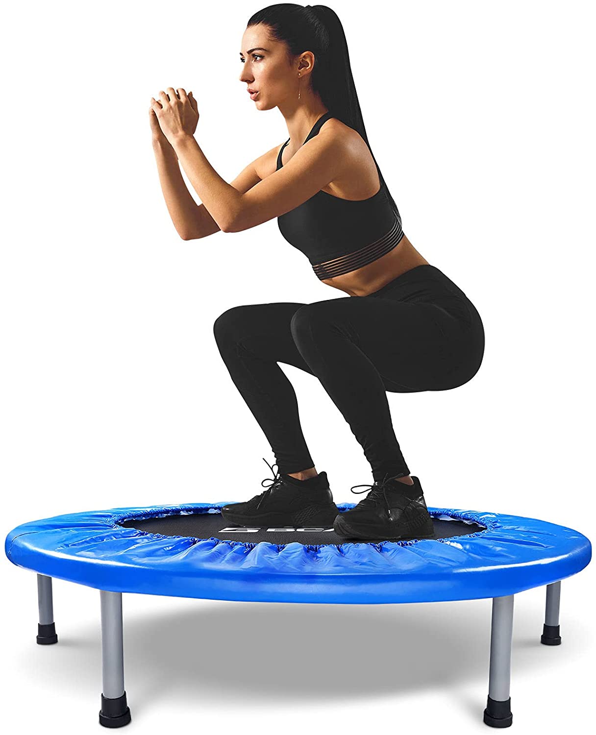 BCAN 38" Falttrampolin für Fitnessübungen, maximale Belastung 300 lbs