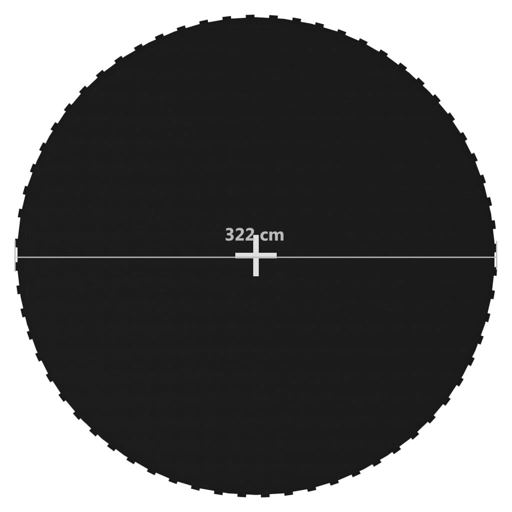 Sprungtuch für rundes Trampolin, Stoff, Schwarz, 3,66 m, Vidaxl