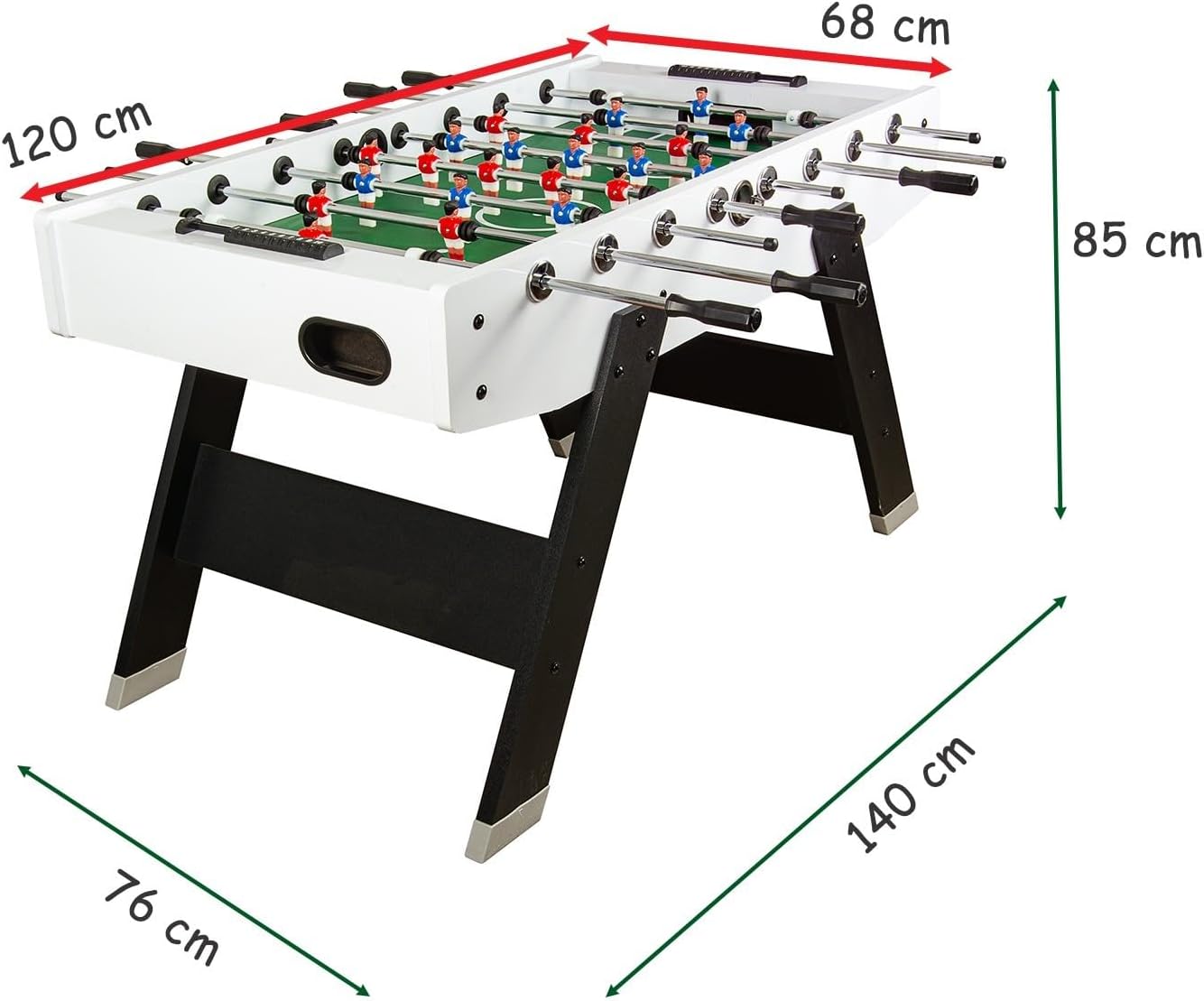 Leomark Spieltisch aus Holz für Kinder und Erwachsene | Spielspaß zu Hause oder auf Partys, Familienunterhaltung | Stabil, lehrreich und einfach aufzubauen
