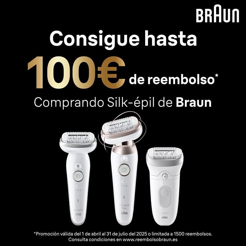 Braun Silk-épil 7, elektrischer Epilierer für einfache Haarentfernung, glatte und langanhaltend glatte Haut, Modell 7-210, Weiß/Flamingo
