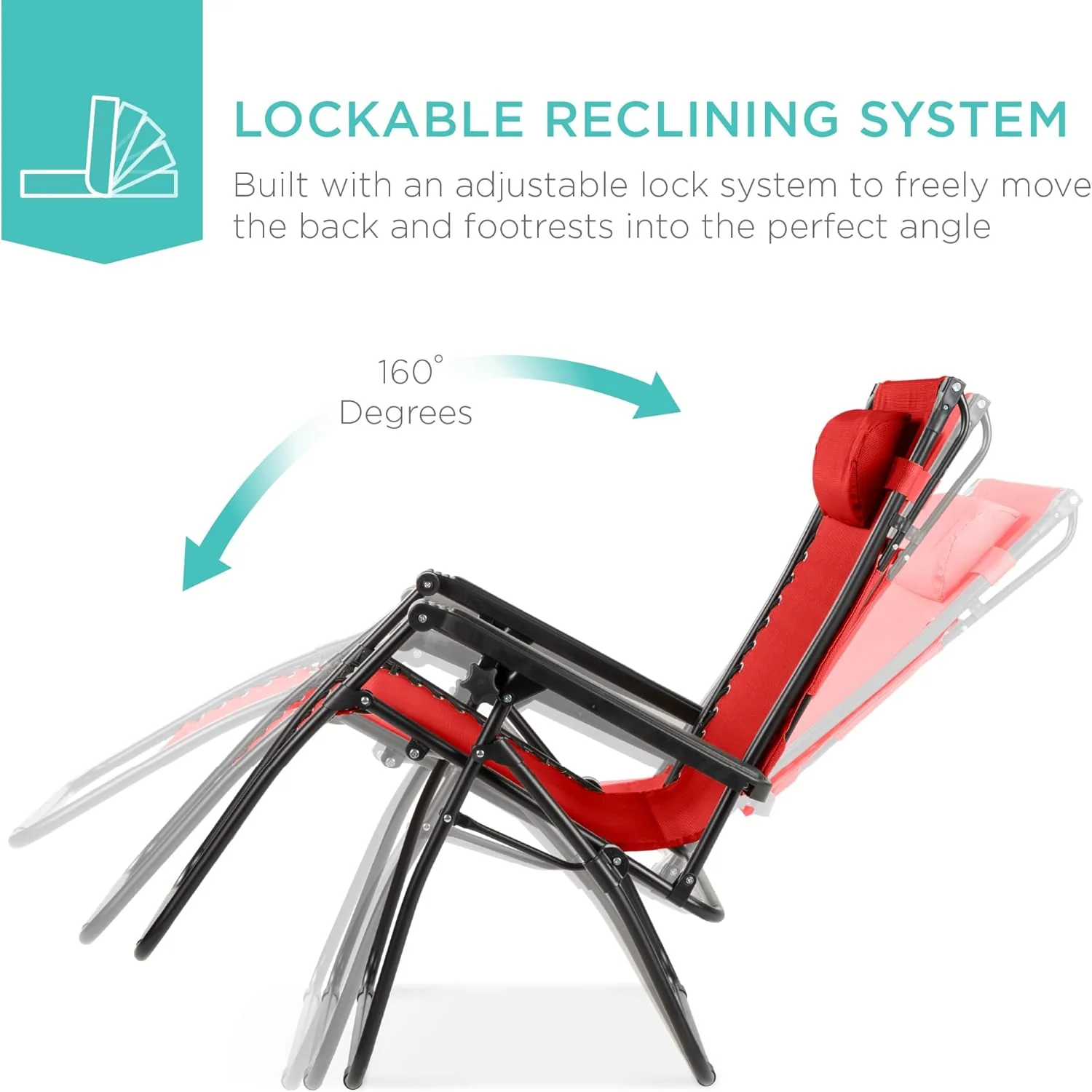 Bedste valg – Zero Gravity-lænestol til terrassen. Justerbar og foldbar udendørsstol med baldakin, nakkepude og sidebakke. Textilene – Påfugleblå
