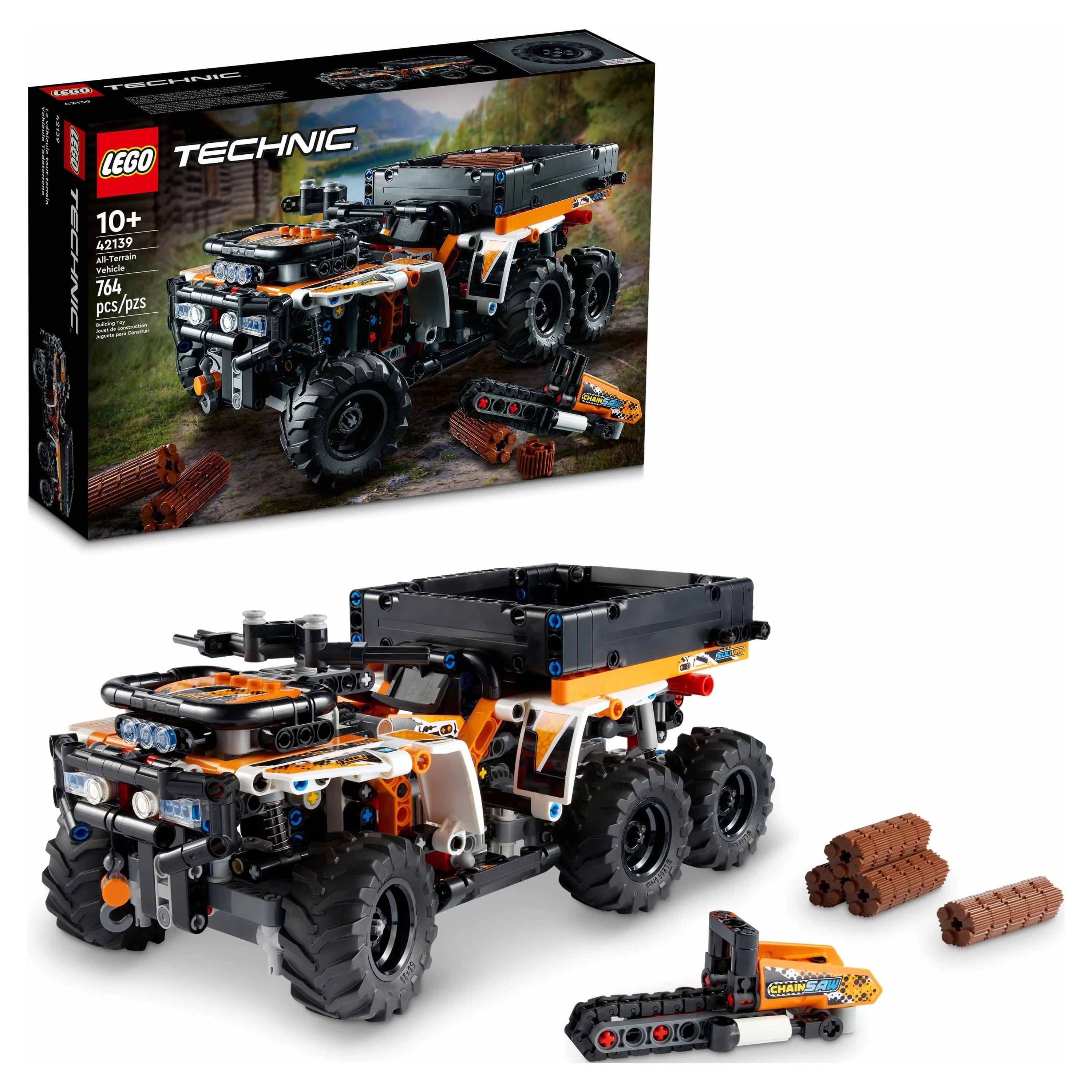 LEGO Technic Terrængående Køretøj 42139, 6-hjulet terrængående modellastbil, ATV byggesæt, fødselsdagsgaveidé til drenge, piger og børn