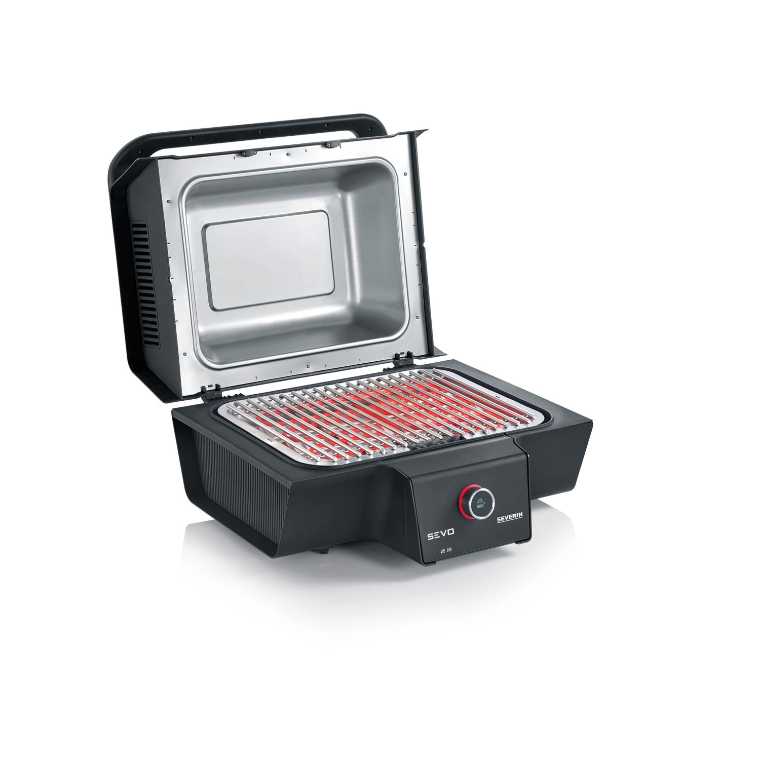 Severin Sevo GT Black PG 8106 Elektrogrill mit digitalem OLED-Display