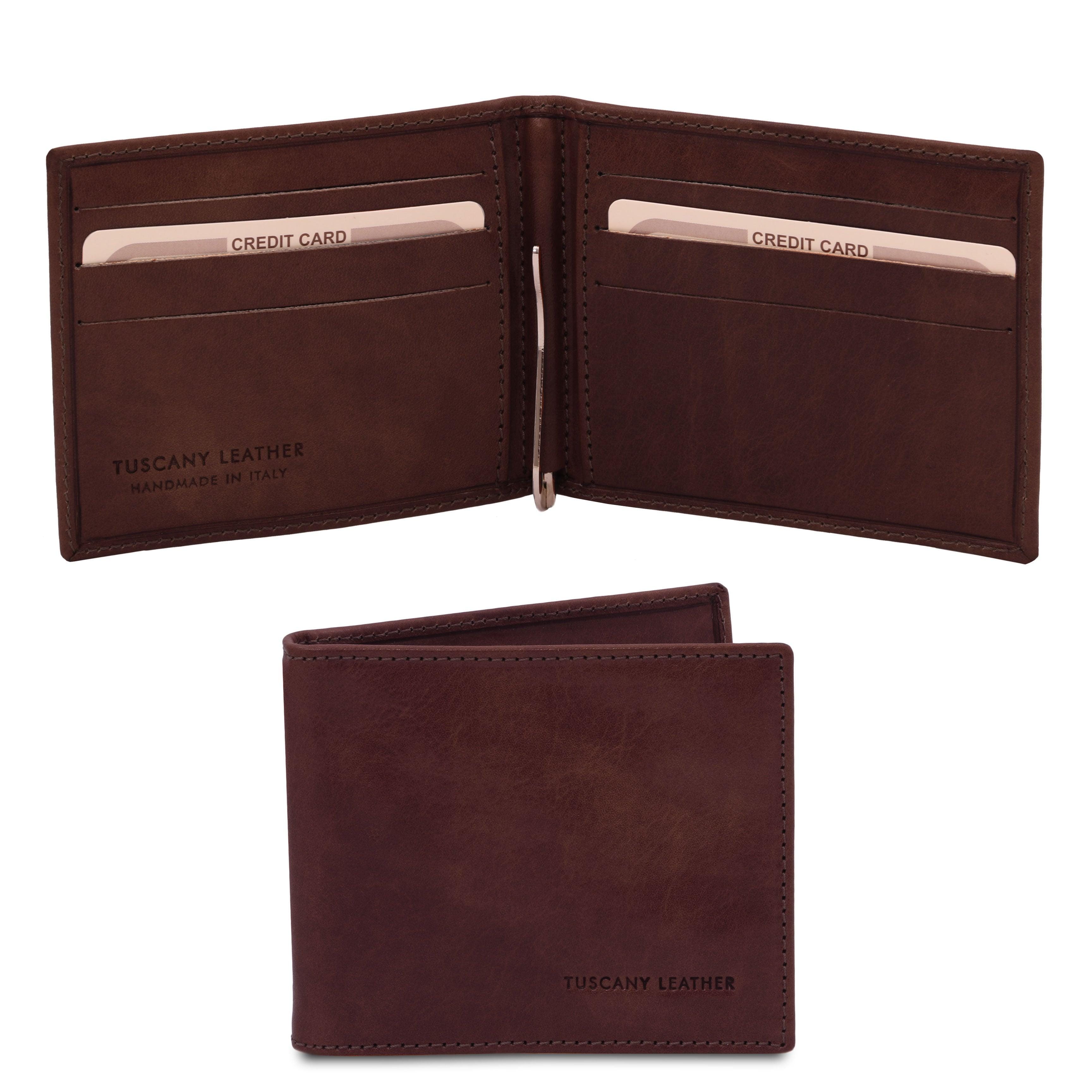 Exclusive leather card holder with money clip | TL142055