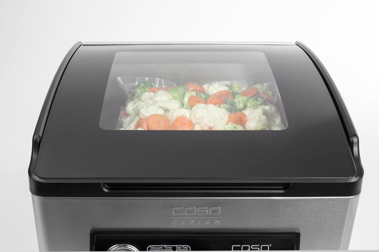 CASO VacuChef 40 – Professioneller Kompakt-Vakuumierer – Leistungsstarke Vakuumleistung von 70 l/min – 3-Liter-Kammer – Edelstahl