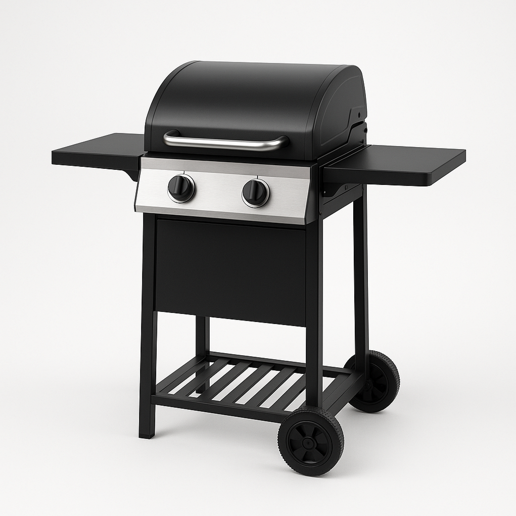 Barbecue à gaz 93x47x105 cm noir VPhLbTE354Fe