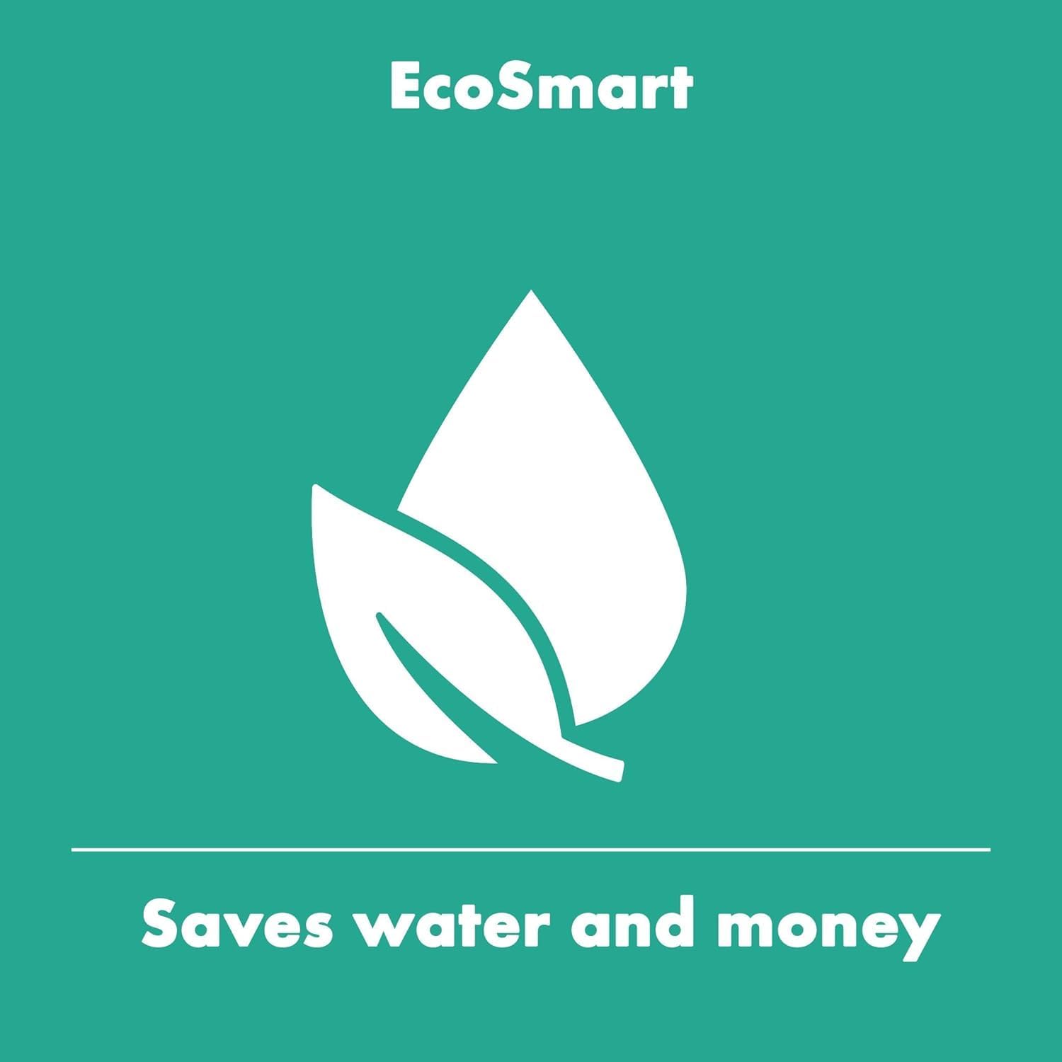 hansgrohe Crometta E - wassersparendes Duschsystem (EcoSmart) mit Thermostat, Regendusche (240 x 240 mm), Handbrause (2 Strahlarten), flexiblem Schlauch, Brausestange und rechteckigem, feststehendem Brausekopf, Chrom, 27281000