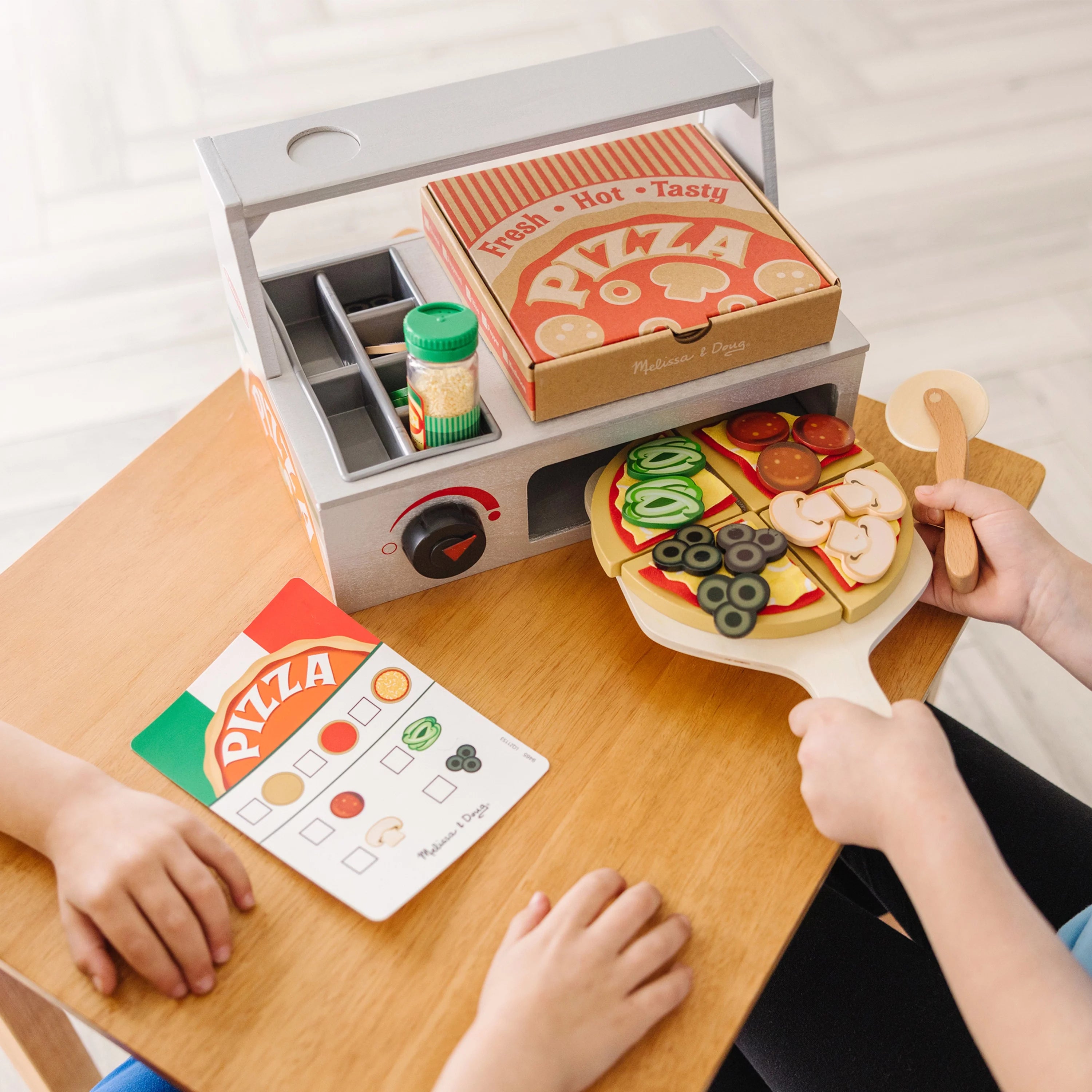 Melissa & Doug Pizza-Spielset aus Holz (41 Teile) – FSC-zertifiziert