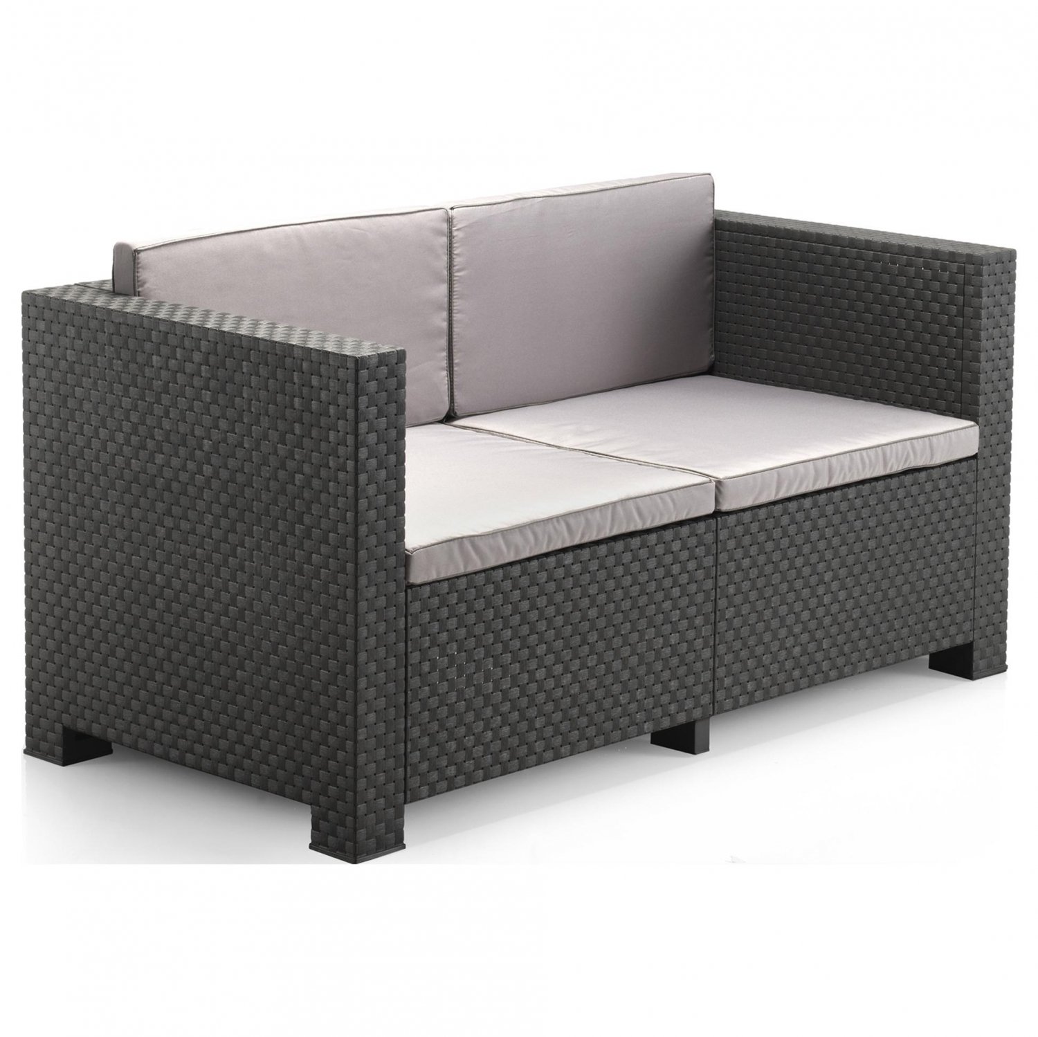 Diva Comfort Gartenmöbel-Set – Sofa + 2 Sessel + Couchtisch – Wenge