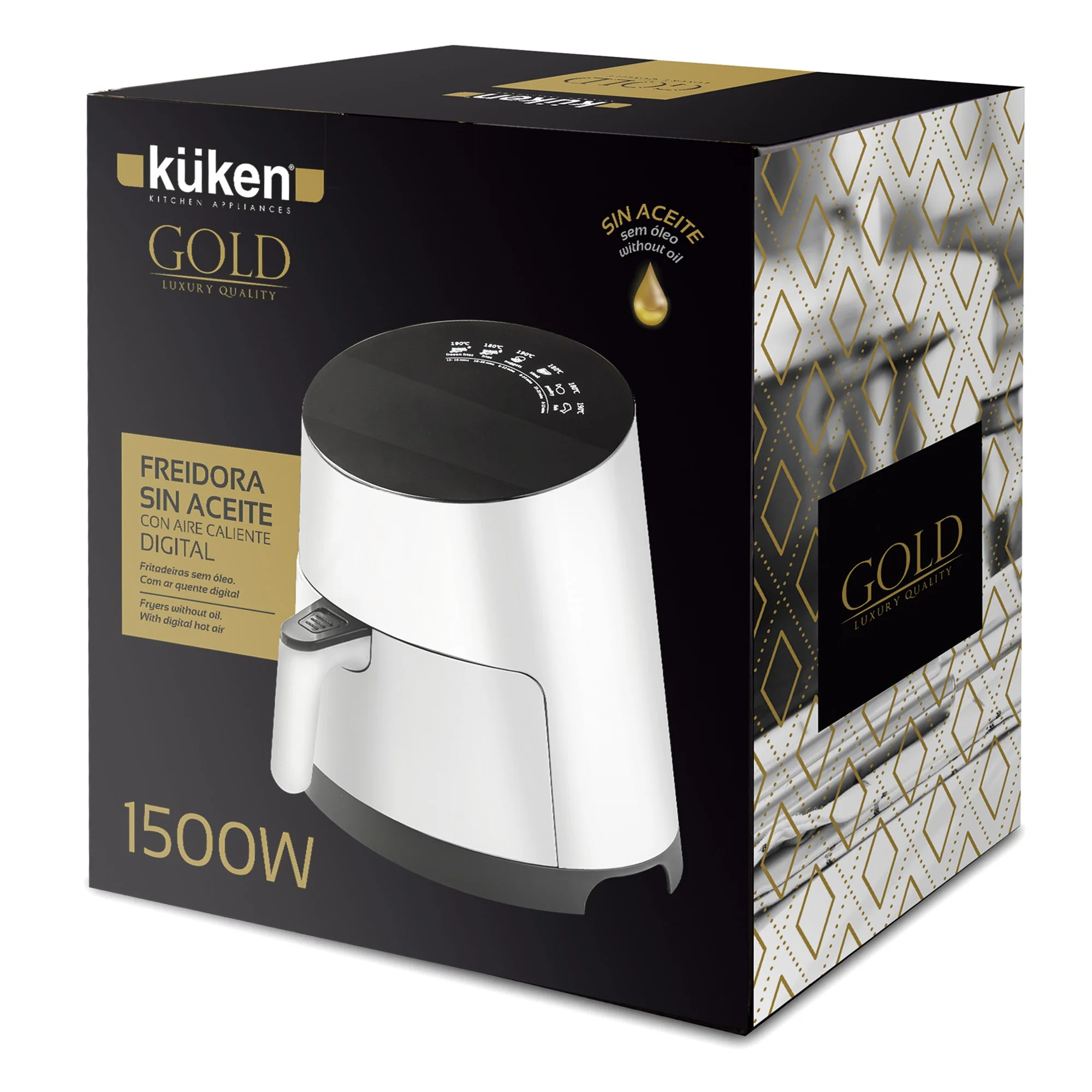 Friteuse à air sans huile Küken Gold 1500W 3,5L (2025)
