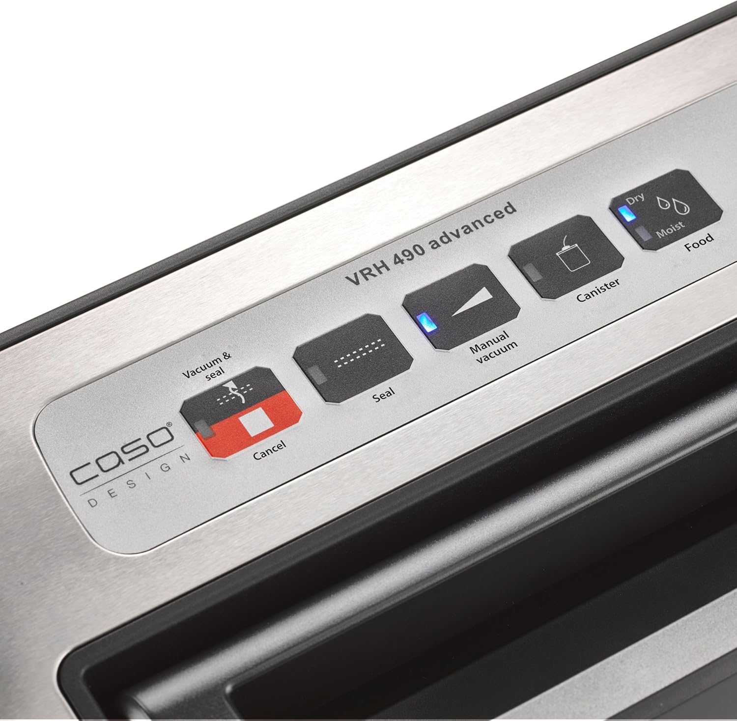 CASO VRH 790 Advanced Pro – Hochwertiger Vakuumierer für den privaten und professionellen Einsatz – Bis zu 200 Vakuumierzyklen in Folge möglich – Automatisches Vakuumieren von Flüssigkeiten – Edelstahl