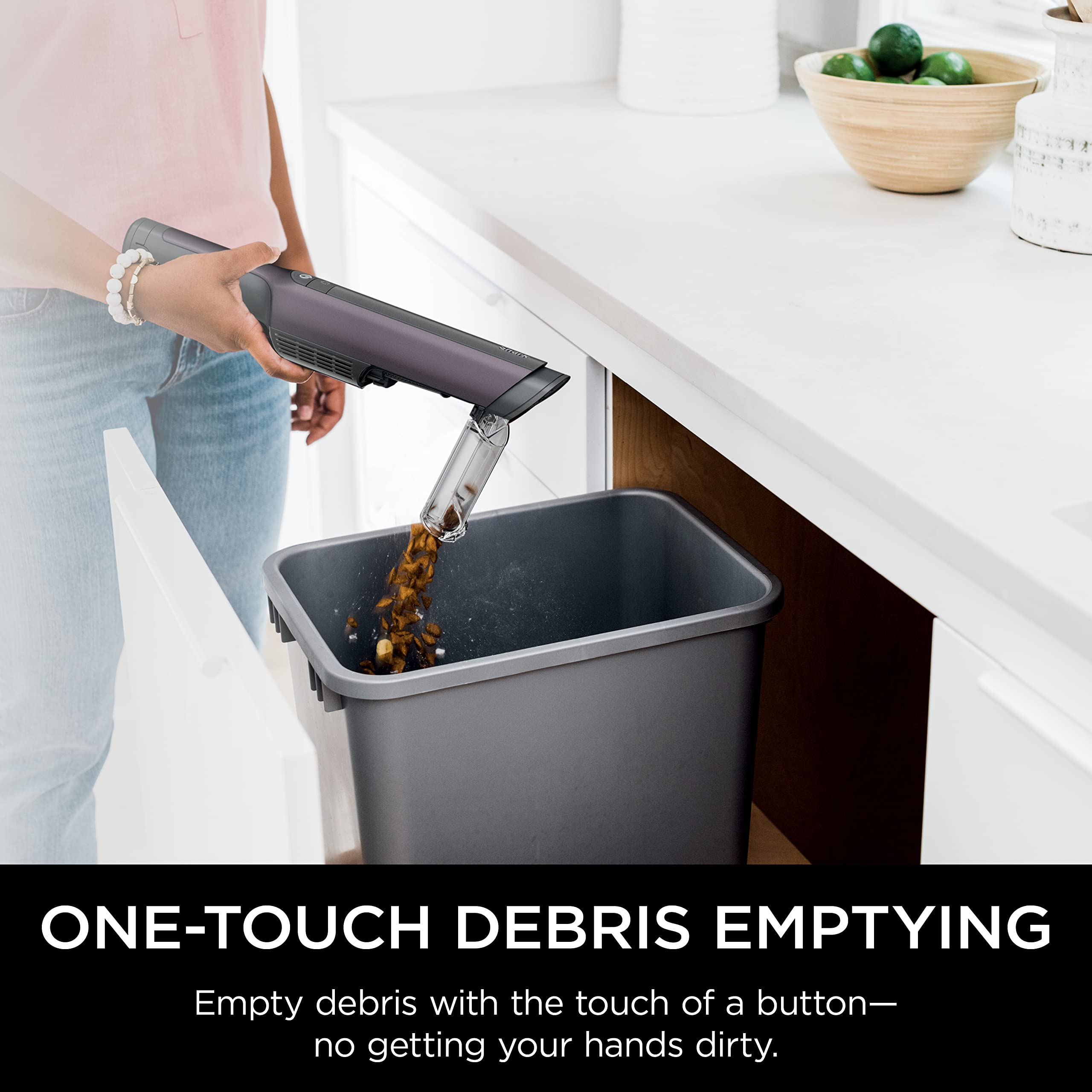 Shark WV410PR WANDVAC Akku-Handstaubsauger (Modelljahr 2025). Ultraleicht und tragbar mit starker Saugkraft und Tierhaar-Aufsätzen. Ideal für Auto und Haushalt. Violett.