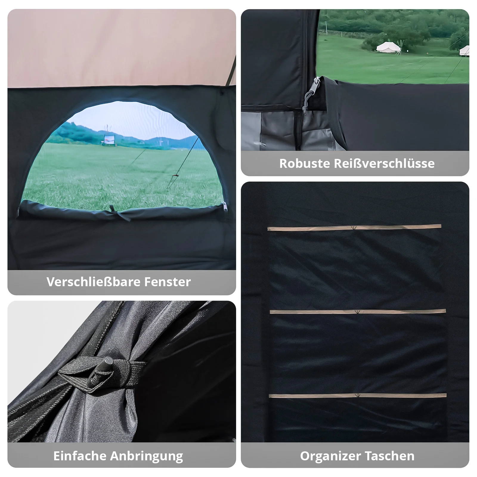 KingCamp Indoor-Zelt 2025 für Khan Palace – Verdunkelungs-Schlafkabine mit Netzbelüftung, wasserdichtem Boden und Platz für 2 Personen