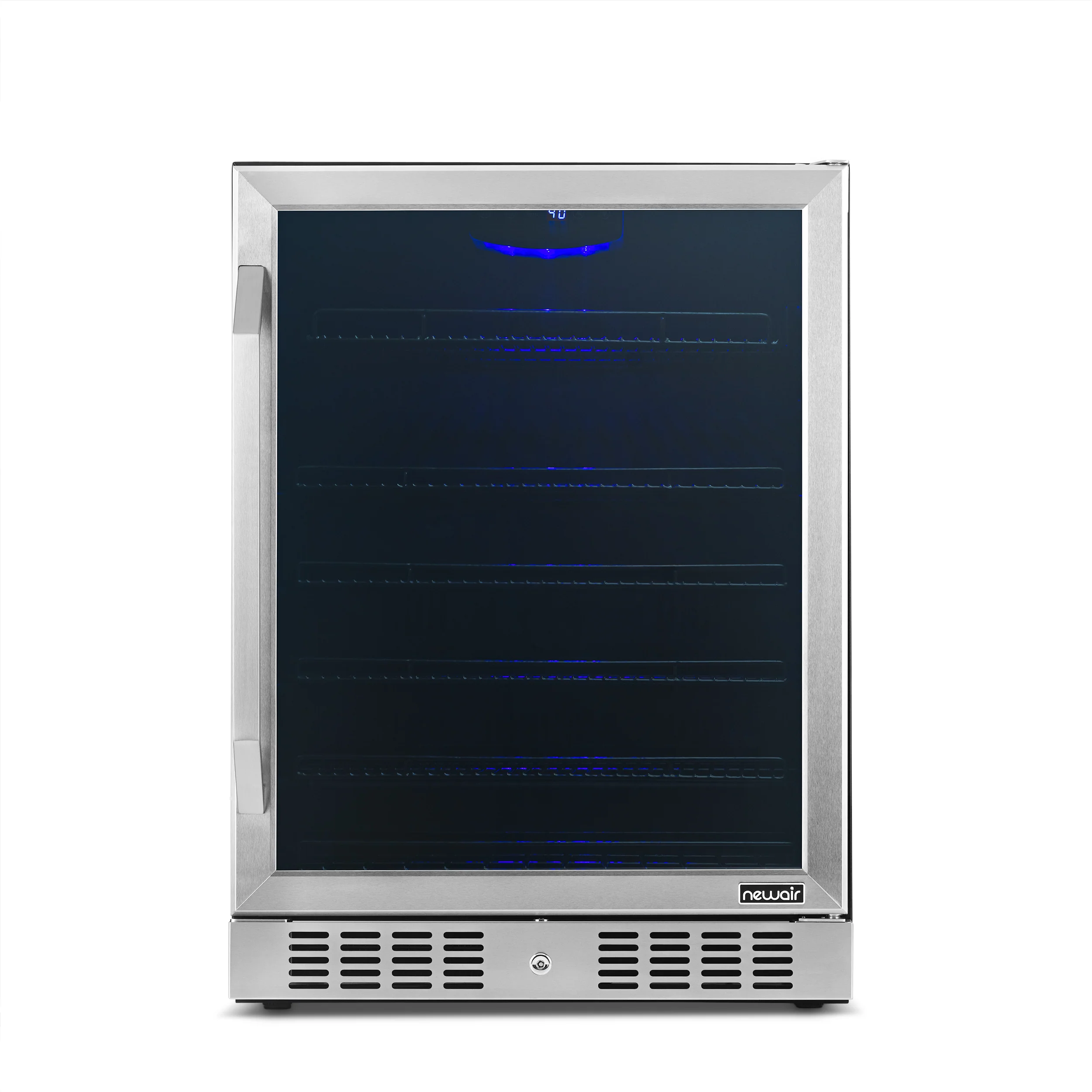 2025 Newair® Indbygget eller fritstående drikkevarekøleskab i rustfrit stål – 177 dåser – 24