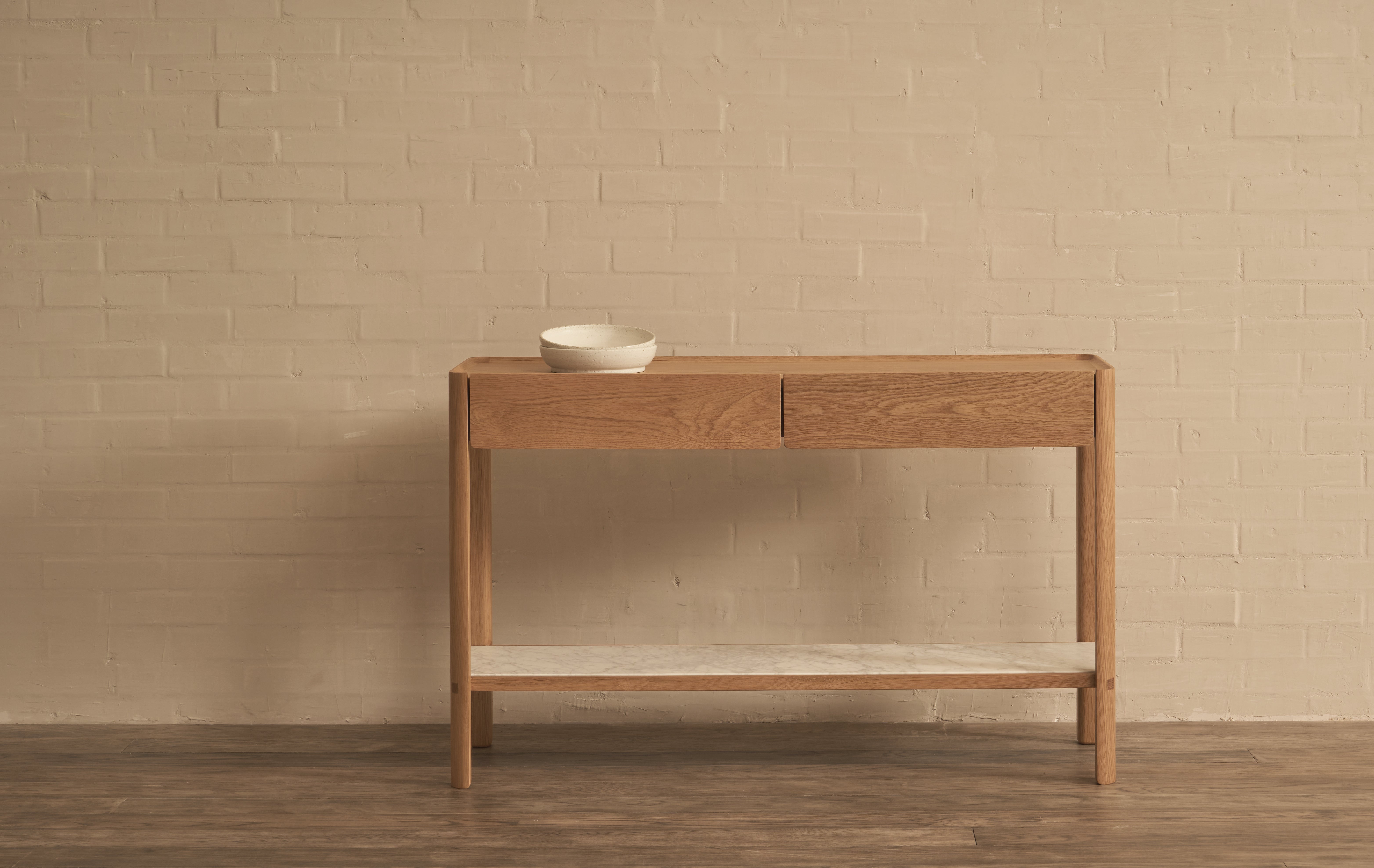 Nell Console | Light Oak with Stone