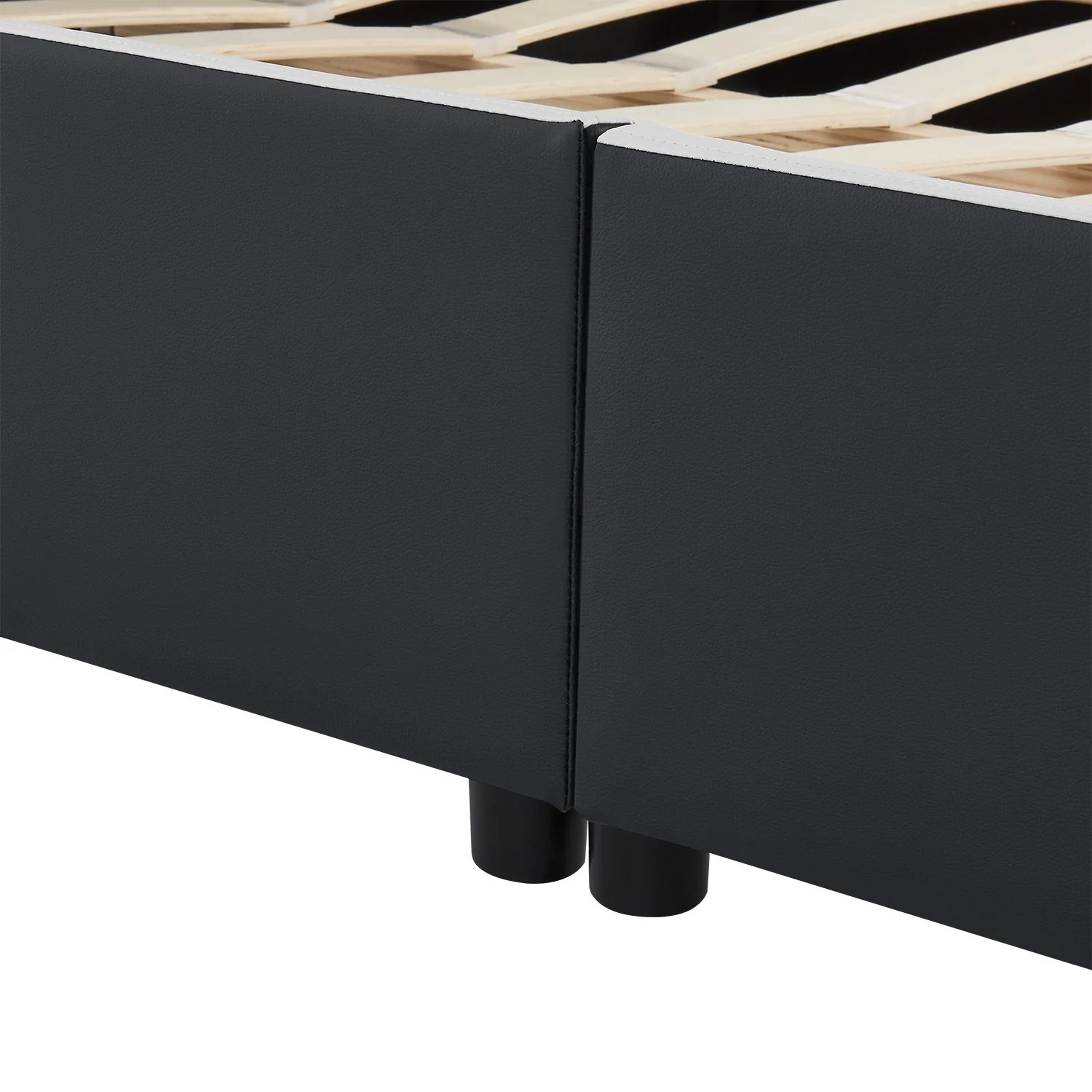 Lit capitonné Séville 2025, 140 x 200 cm, blanc