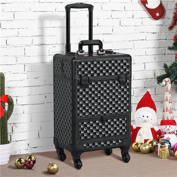 Yaheetech Sort Makeup-etui 55,5 cm (21,8 tommer)